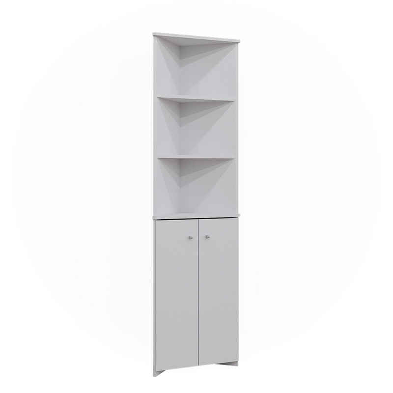 Livinity® Hochschrank Eckschrank Fynn Weiß