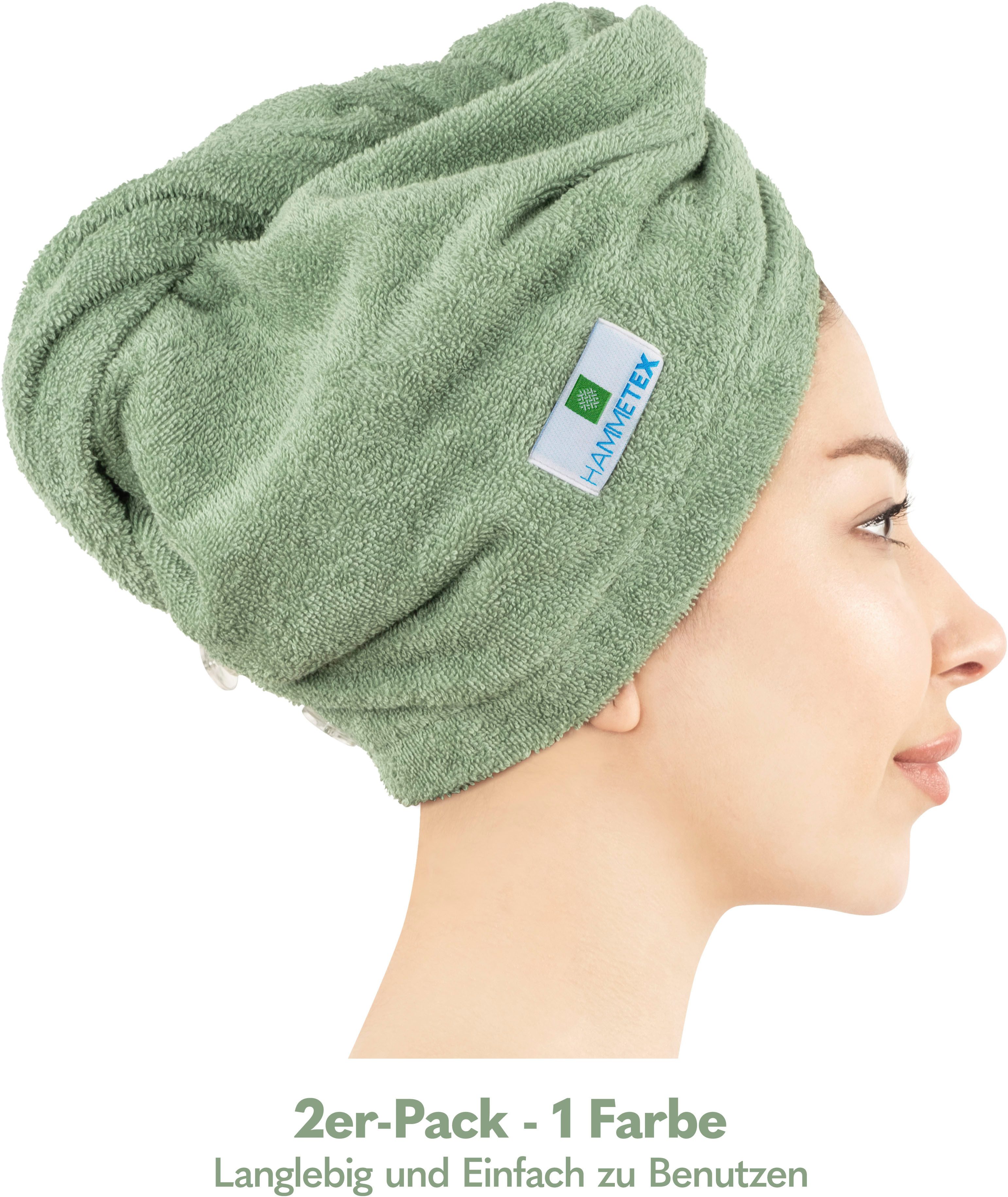 HAMMETEX Turban-Handtuch 2er Set Haarturban Damen, günstig online kaufen