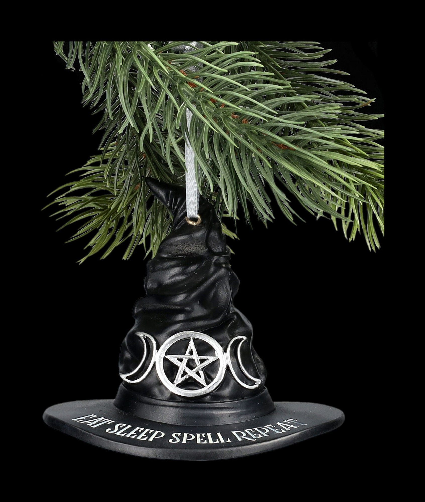 Figuren Shop GmbH Christbaumschmuck Christbaumschmuck Hexenhut - Eat Sleep Spell - Nemesis Now - Weihnachten Christbaum (1-tlg)