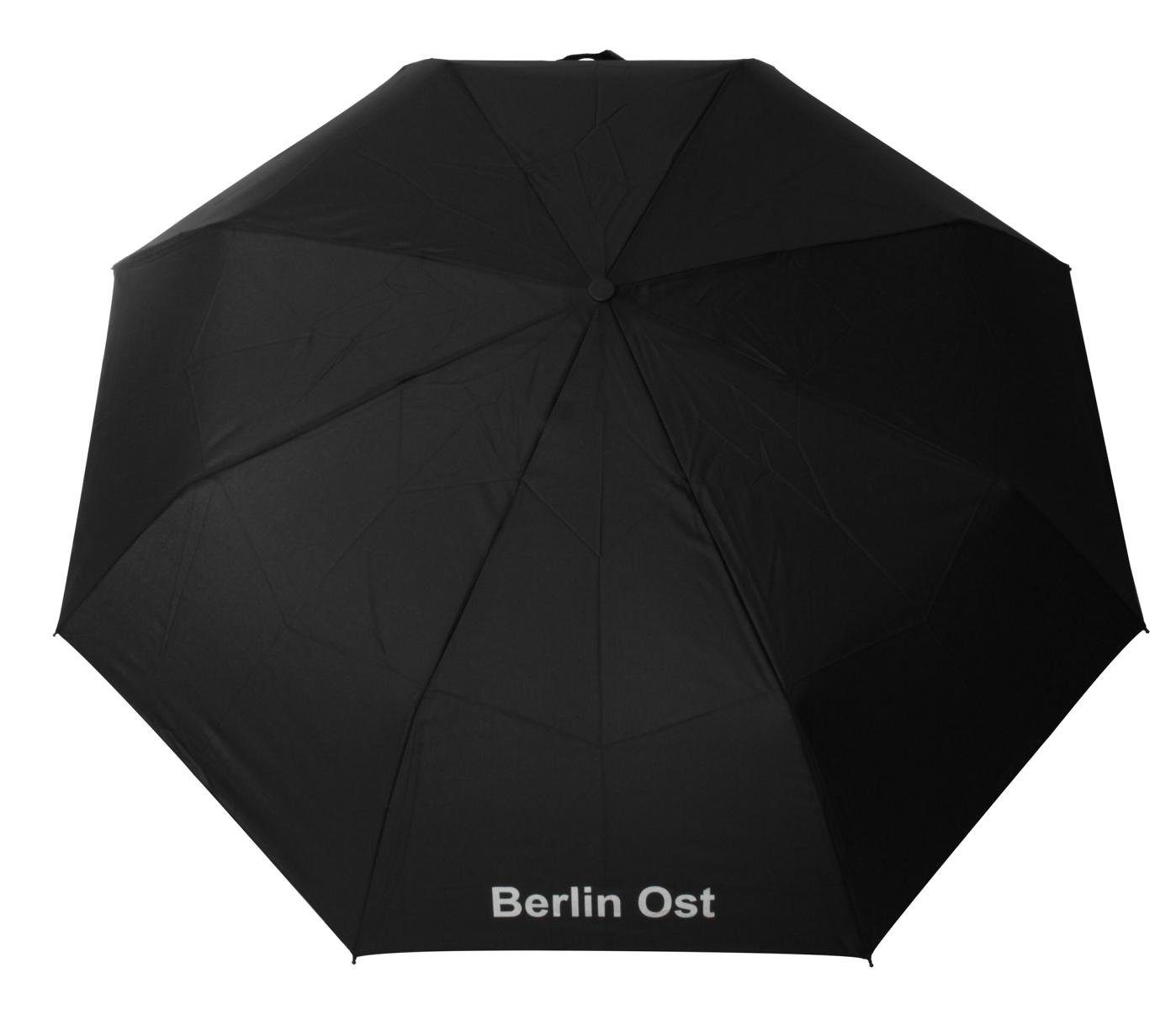 HAPPY RAIN Taschenregenschirm 232014 Berlin Ost, Schriftzug Stadtteil