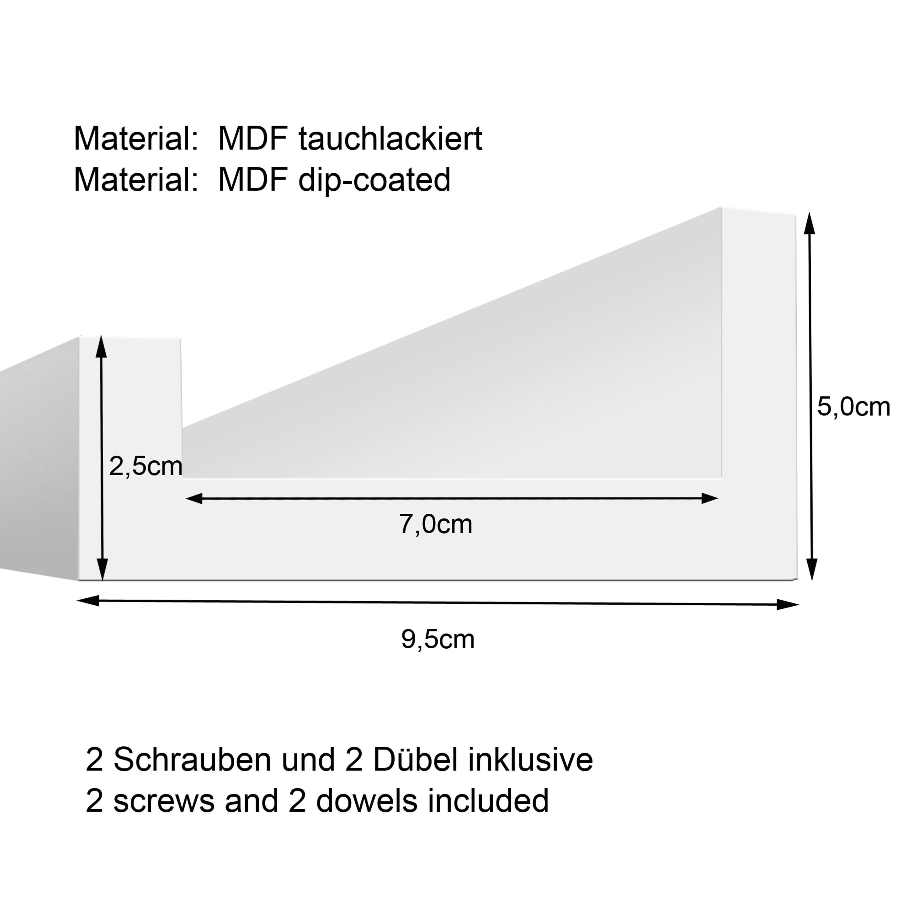 artissimo Bilderleiste Wandregal für Bilder 70cm Bilderleiste Bilderregal Wandboard Weiß