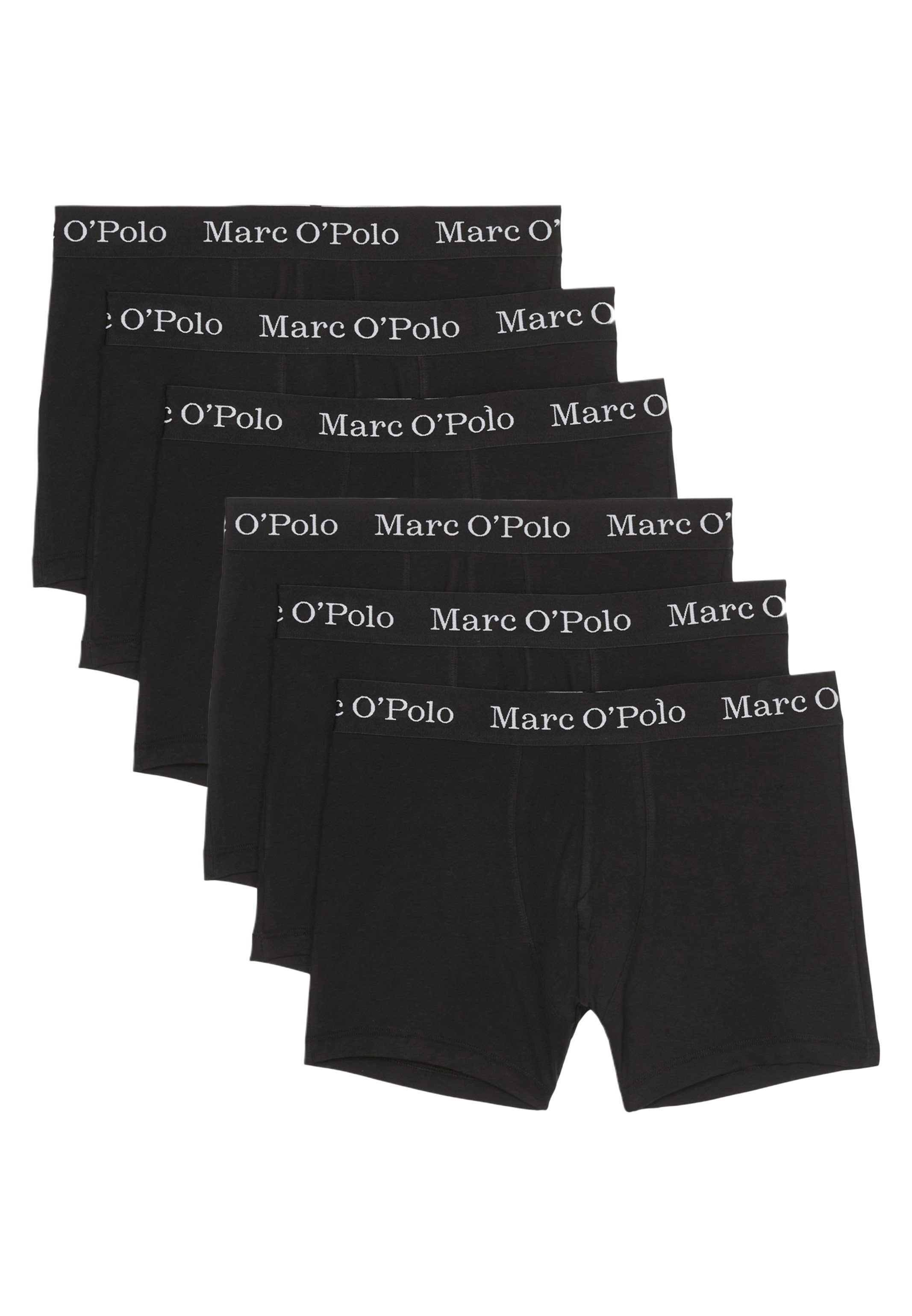 Marc O'Polo Retro Boxer 6er Pack Elements Organic Cotton (Spar-Set, 6-St) Long Short / Pant - Baumwolle - Ohne Eingriff - Schwarz