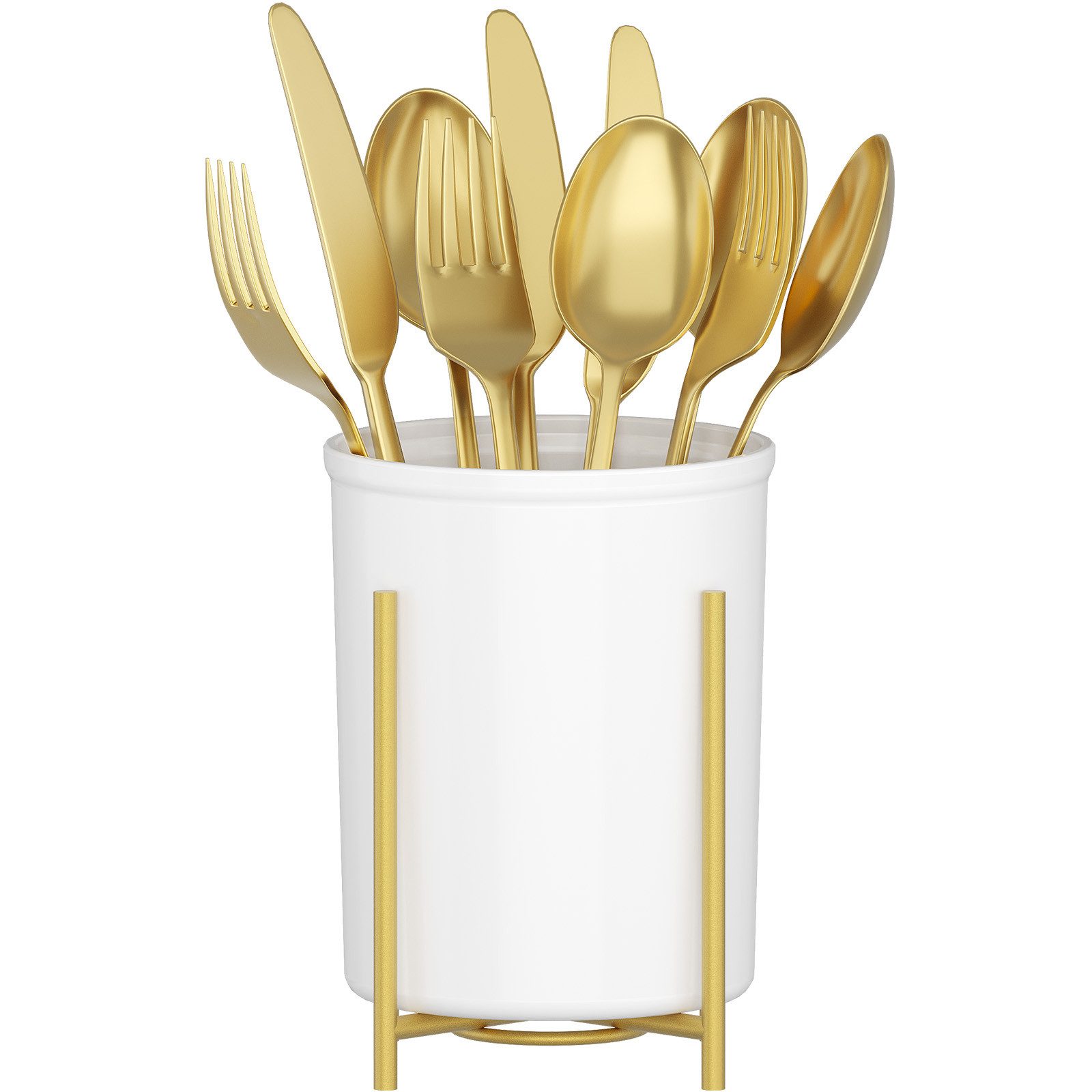 Lifewit Besteckeinsatz Küchenutensilienhalter mit Goldener Metallständer (1 St)