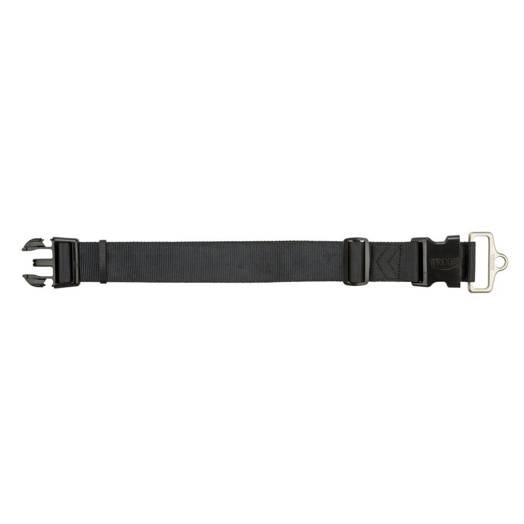 TRIXIE Hunde-Halsband Premium Halsband - schwarz - 55–80 cm/50 mm, Gurtband