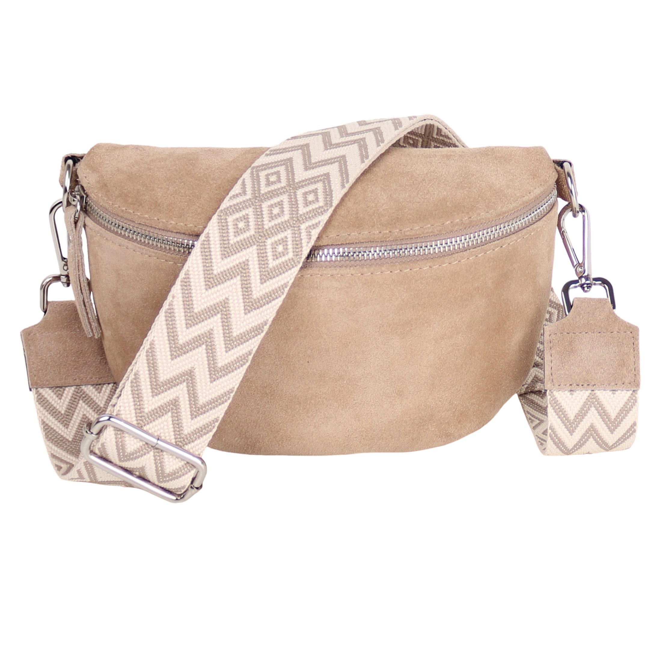 Bauchtasche Damen, Echtleder,Leder, Made in Italy, Umhängetasche, Brusttasche