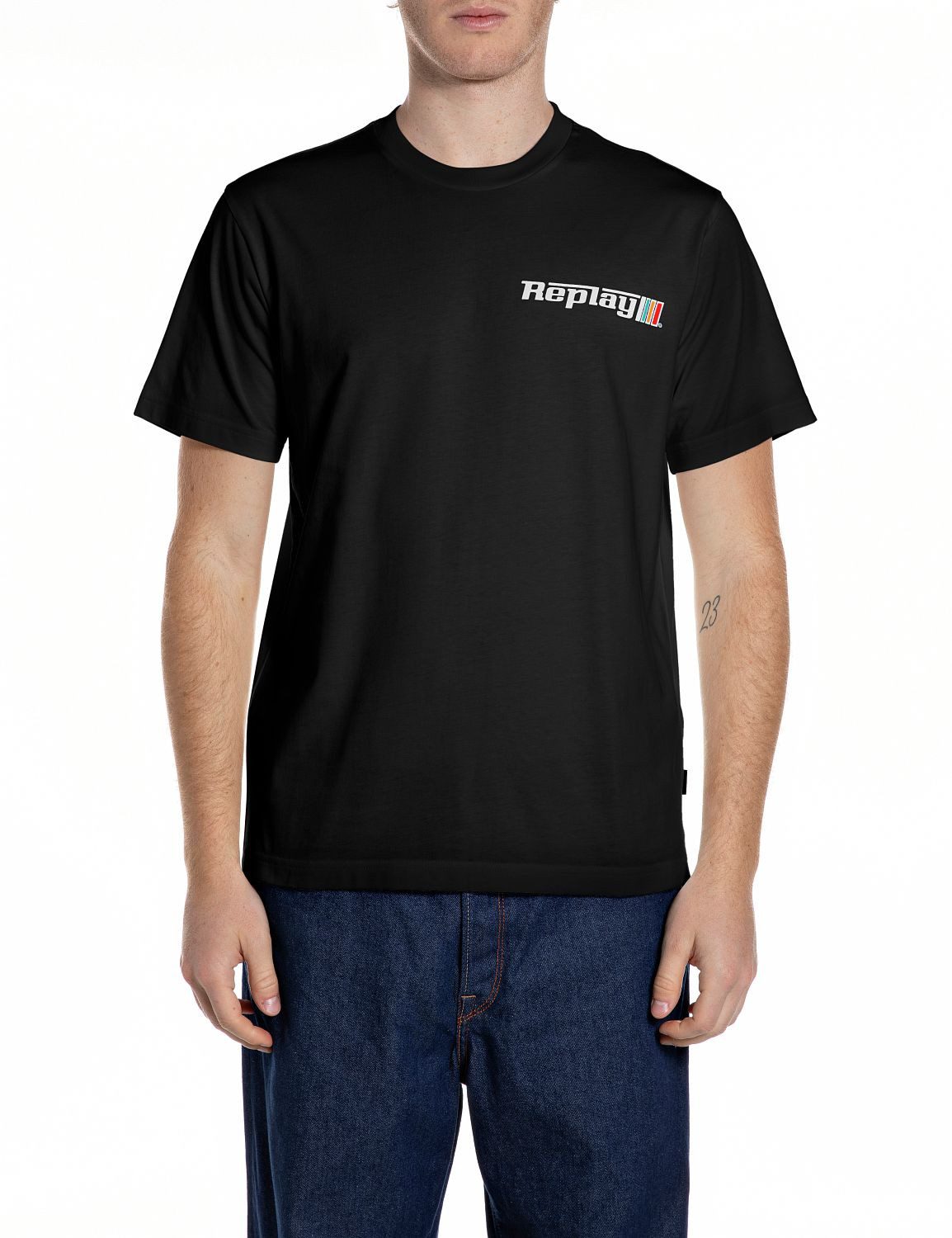 Replay T-Shirt mit Racing-Print