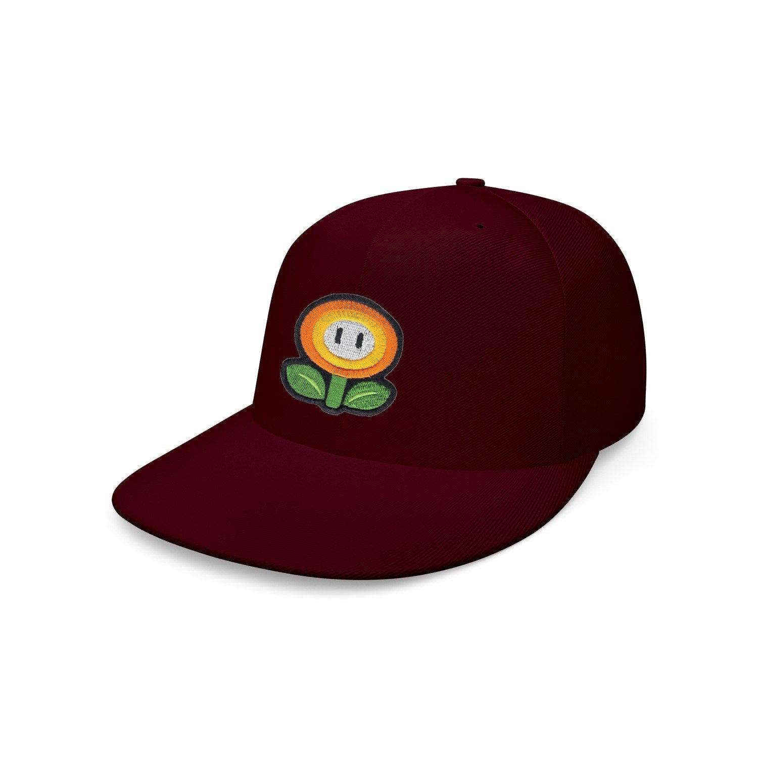 Blondie & Brownie Snapback Cap B610 Feuerblume Snapback Cap mit Stickpatch (Einzelartikel) Oranger Blütenakzent im Arcade Look
