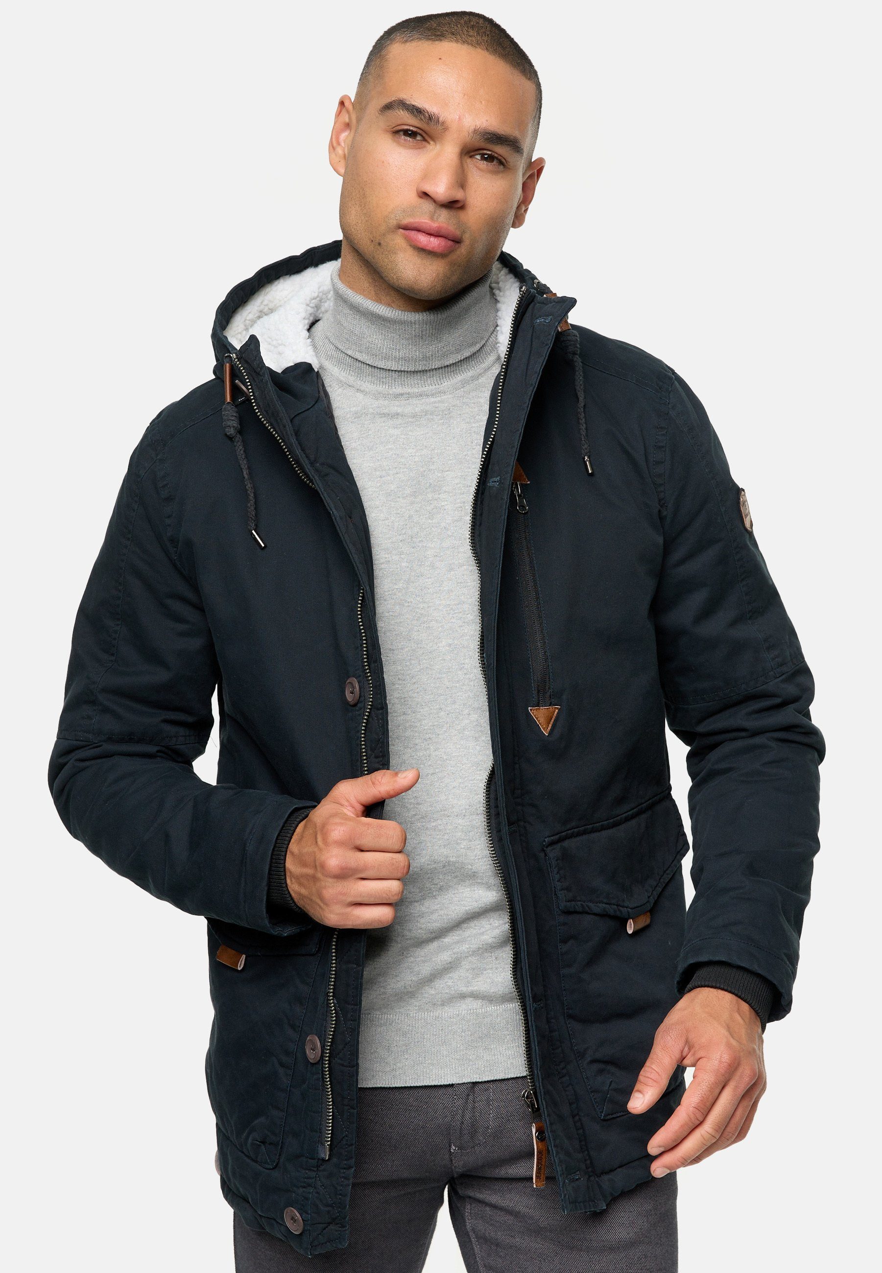 Black Winterjacke Indicode INCrossing