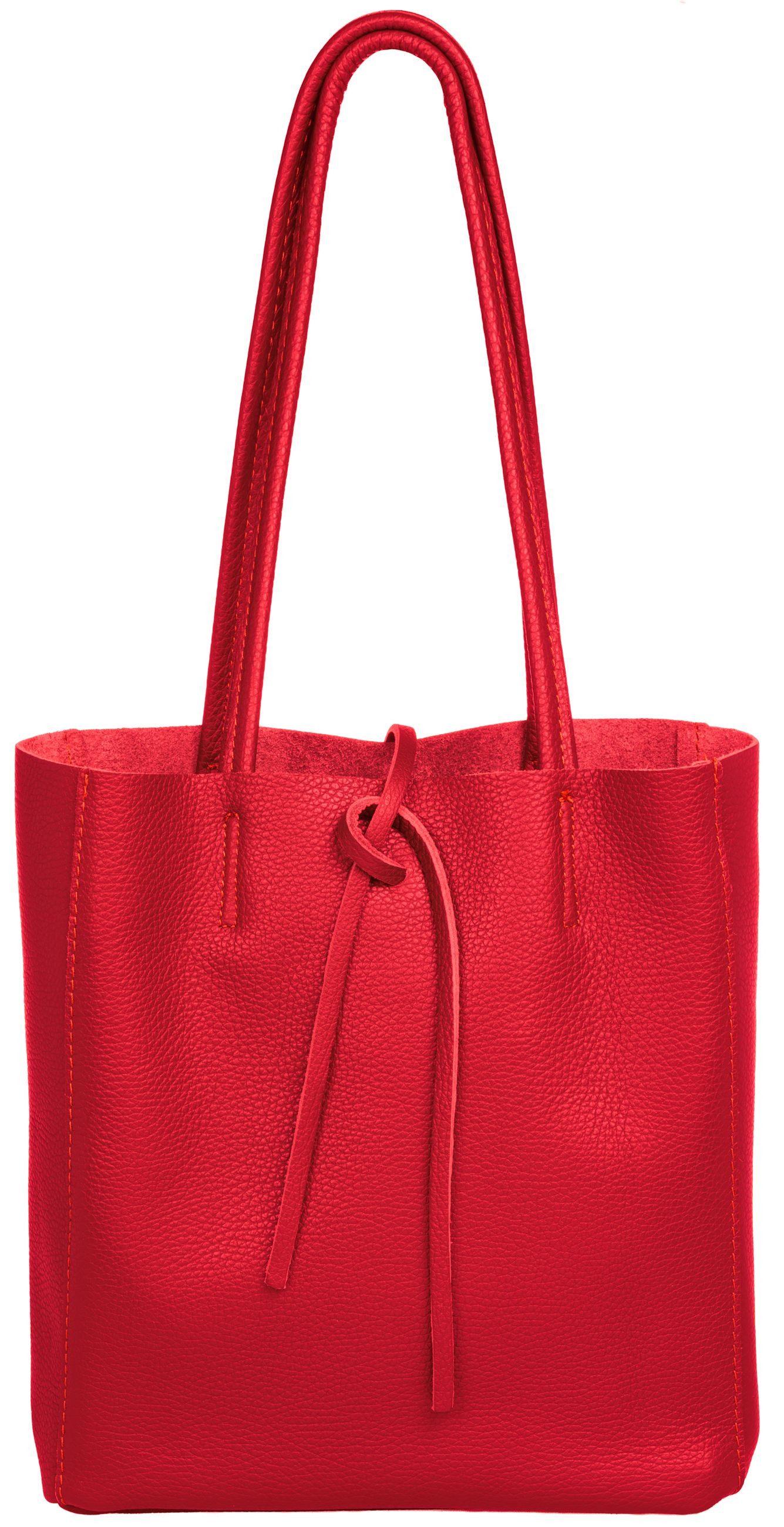 Caspar Schultertasche Mittelgroße Leder Shopper Damen günstig online kaufen