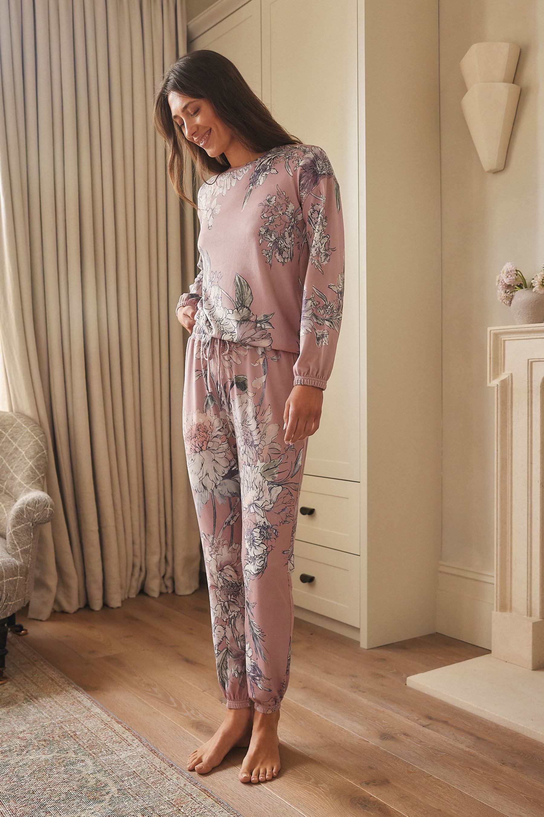 Next Pyjama Weicher, langärmeliger Schlafanzug (2 tlg)