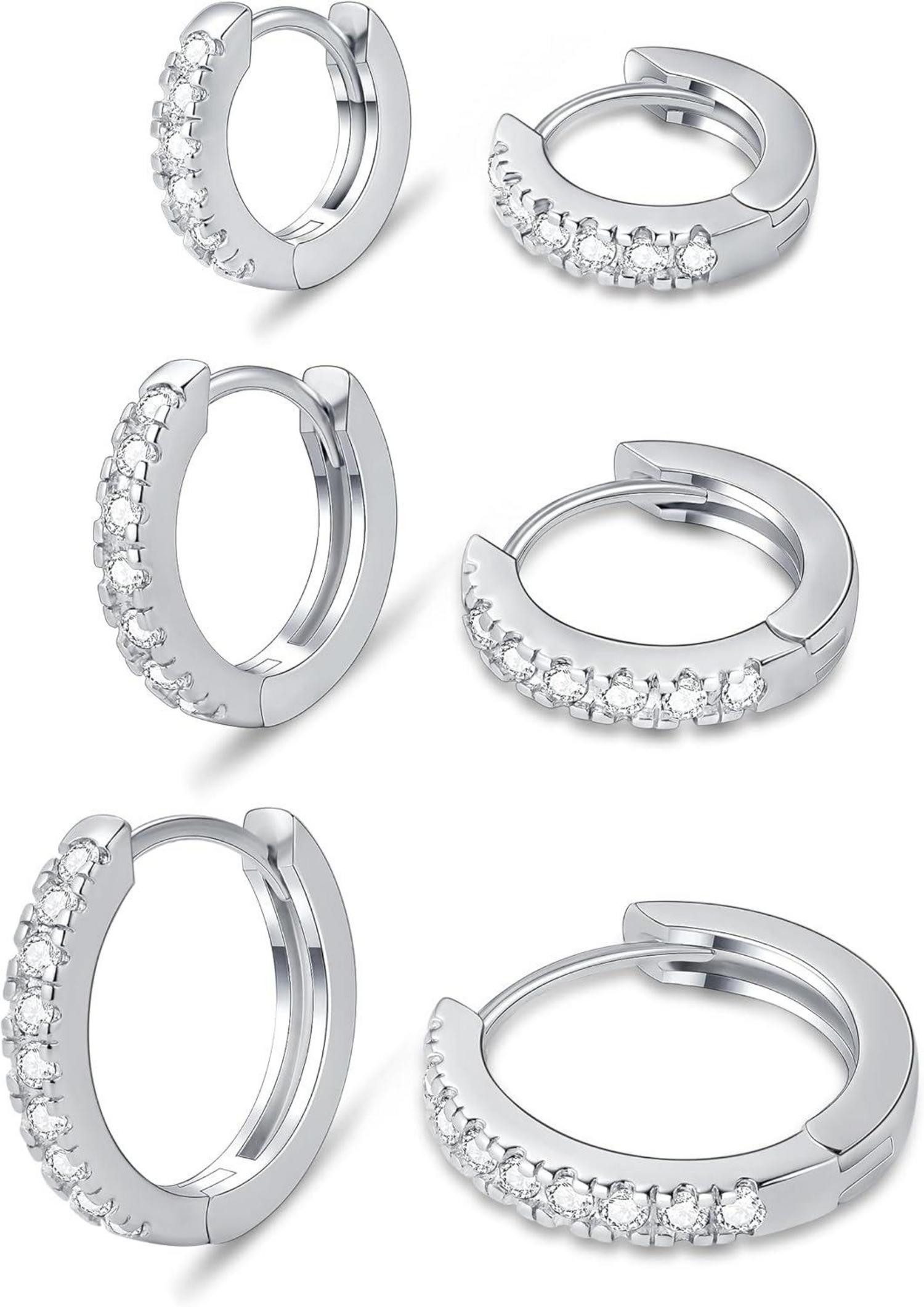 LuxusKollektion Schmuckset 3 Paar Damen Creolen günstig online kaufen