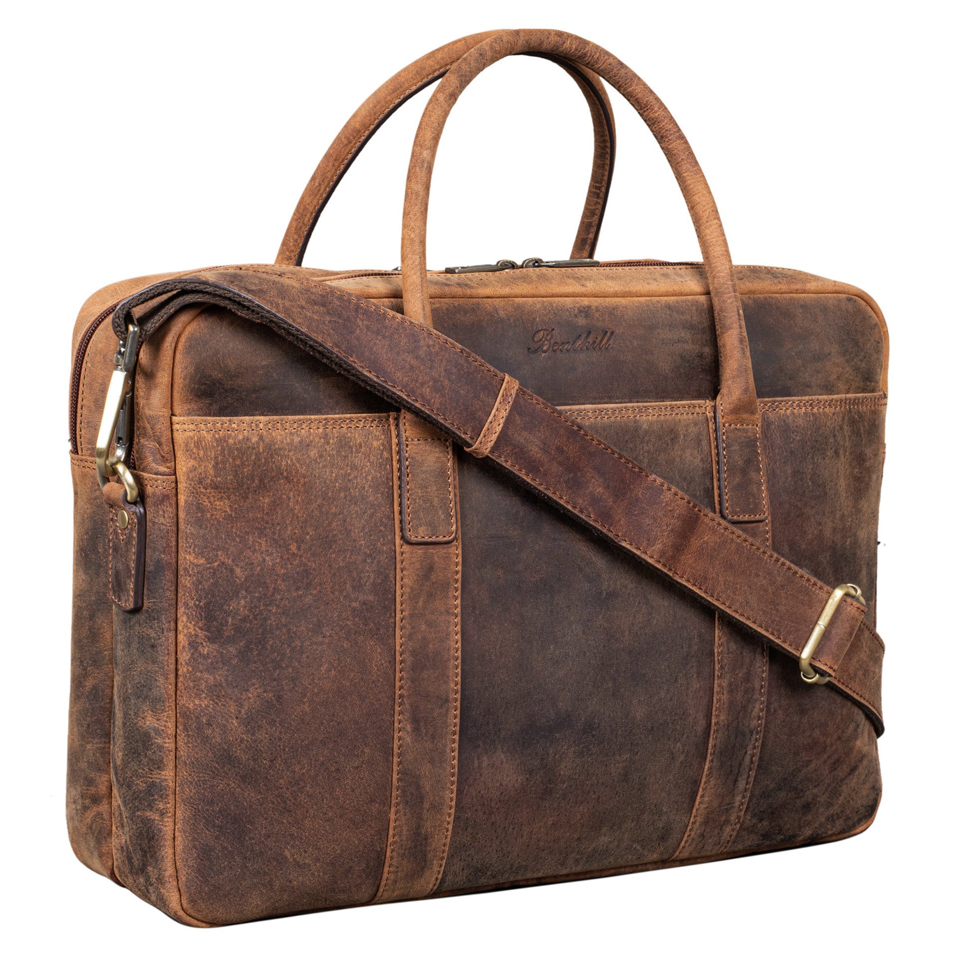 Aktentasche Echt Leder Notebooktasche Herren Laptoptasche Vintage Umhängetasche