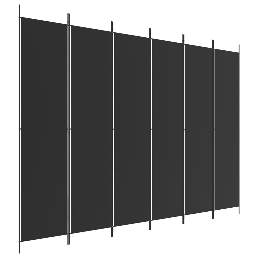 vidaXL Paravent, 6-tlg. Raumteiler Schwarz 300x220 günstig online kaufen