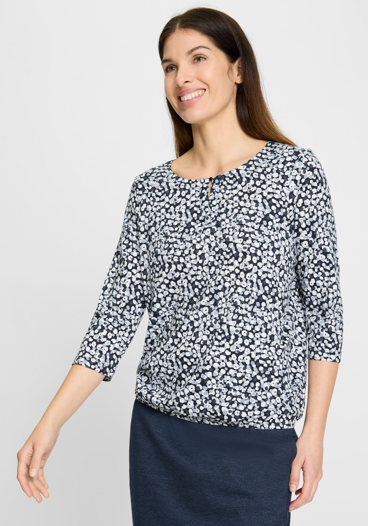 Olsen Print-Shirt (1-tlg) locker figurumspielend, mit günstig online kaufen