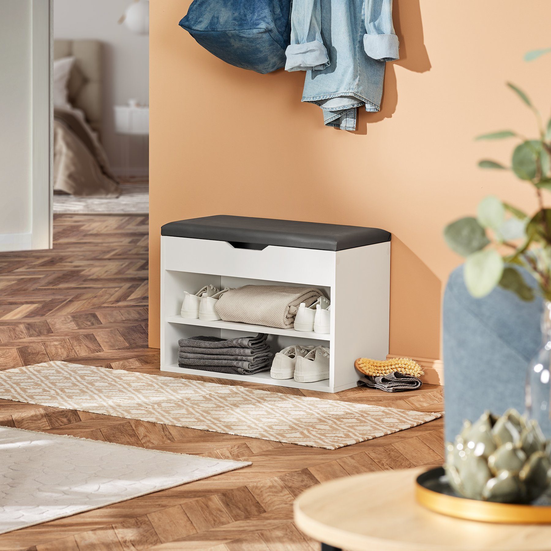 tectake Schuhschrank Schuhbank (Komplettset, 1-St., inkl. günstig online kaufen