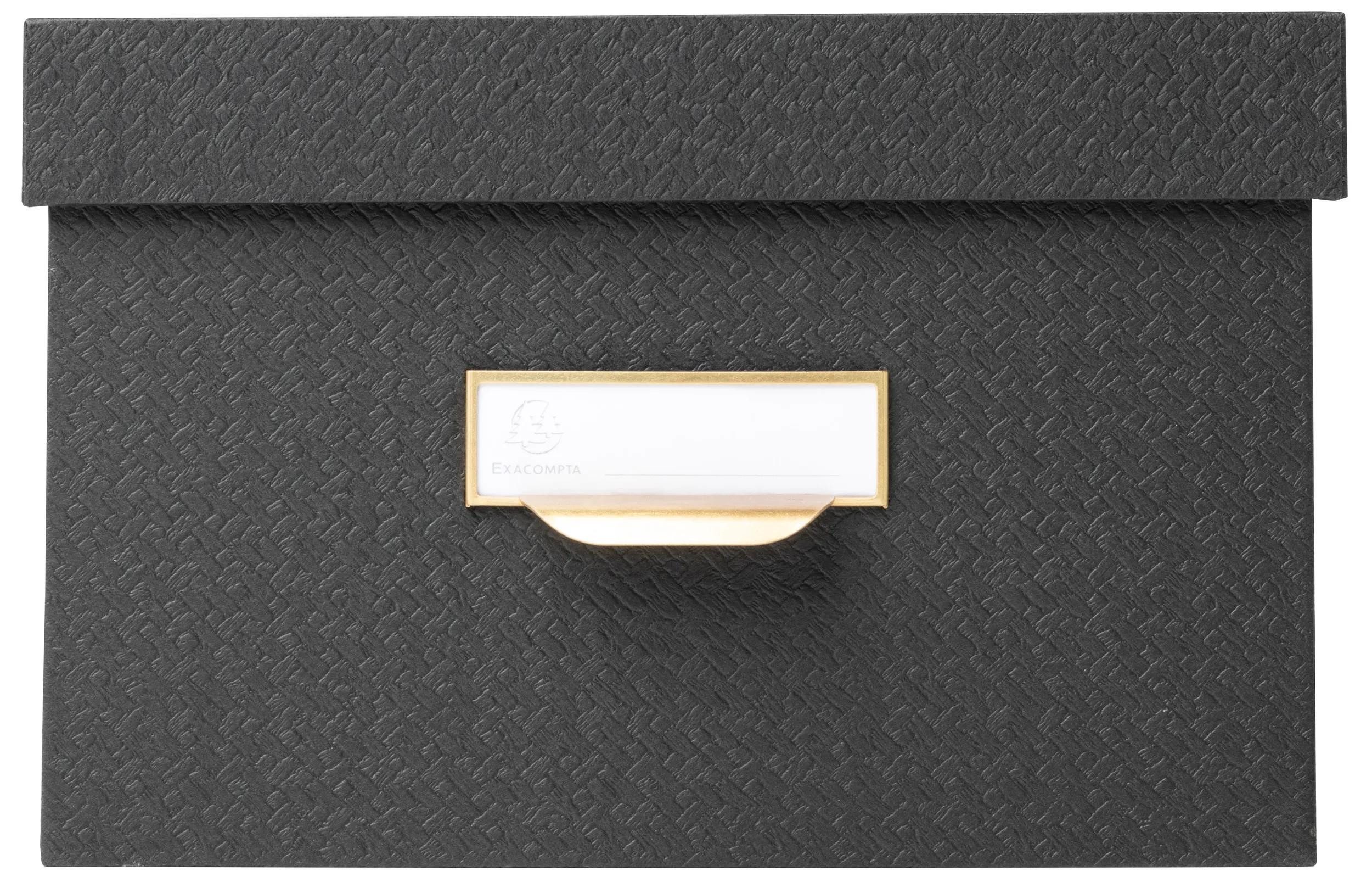 Thumbnail - EXACOMPTA Aufbewahrungsbox Set mit 3 Boxen, Office by me - Schwarz - 79601E, Bodenpresentation Display