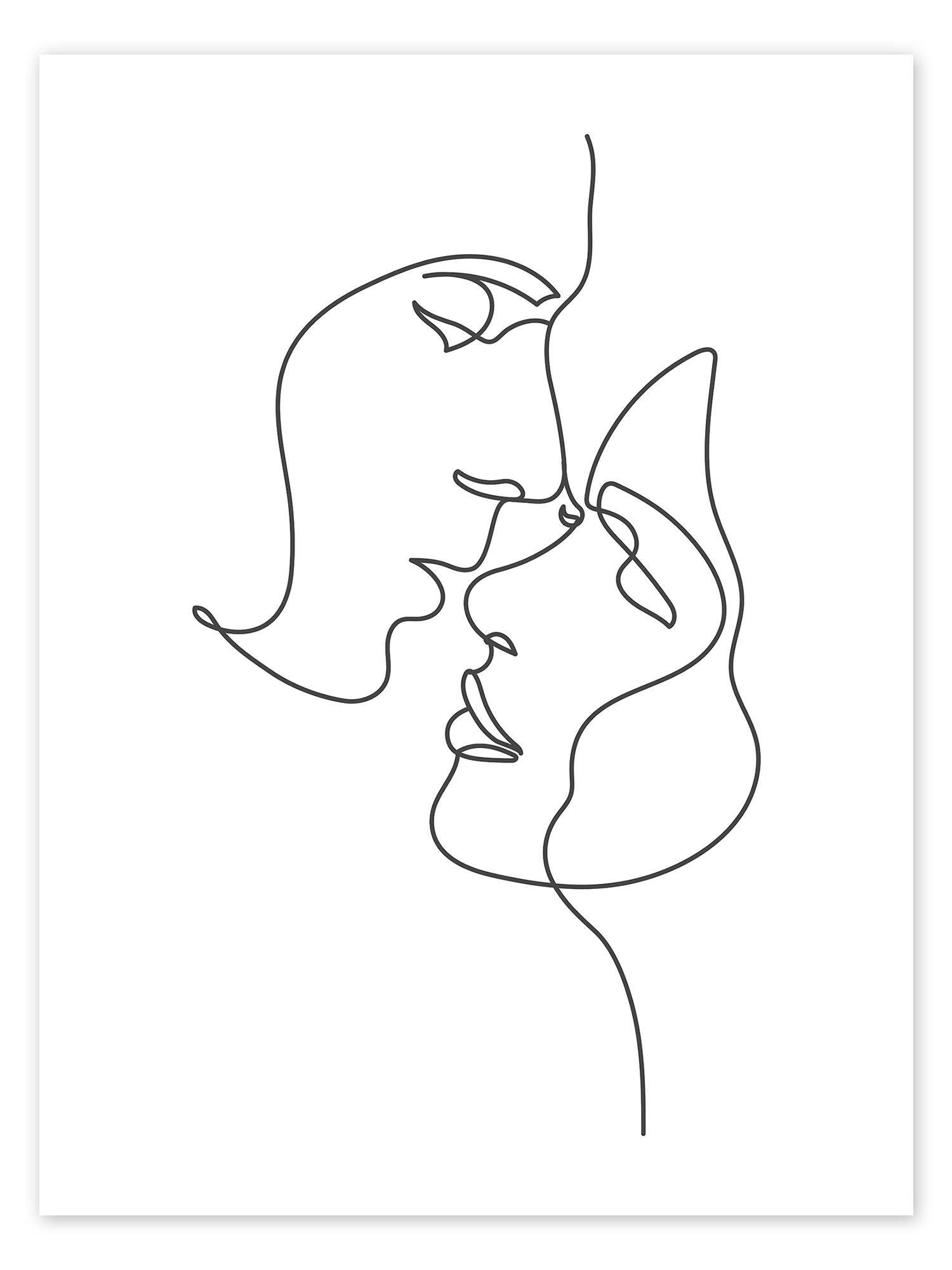 Posterlounge Wandbild Ein Linienpaar II, TAlex, erhältlich als Poster, Leinwandbild, Wandsticker oder Acrylglasbild