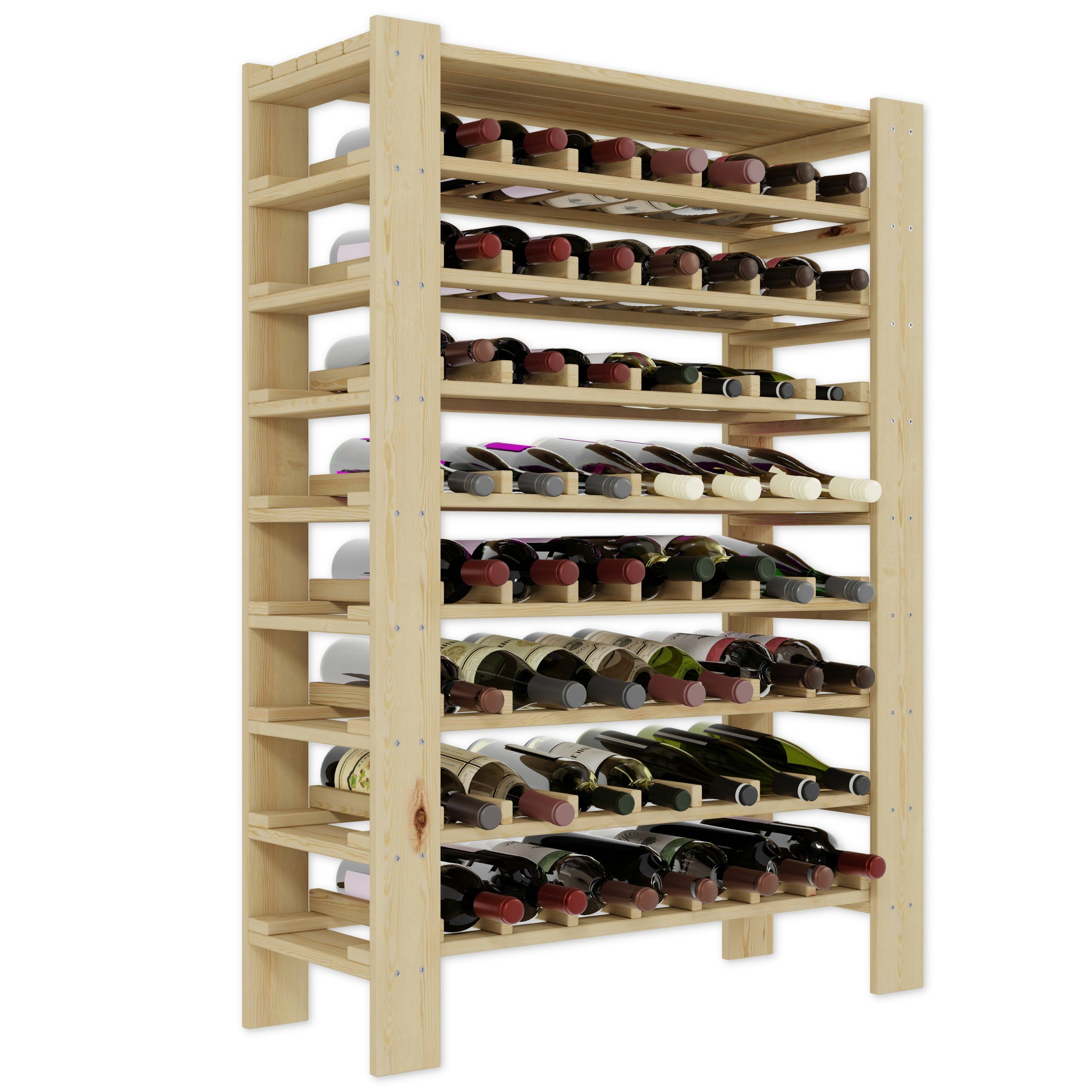 Lenmar Weinregal Weinregal Weinregal Holz Flaschenregal für 91 Flaschen RW- günstig online kaufen