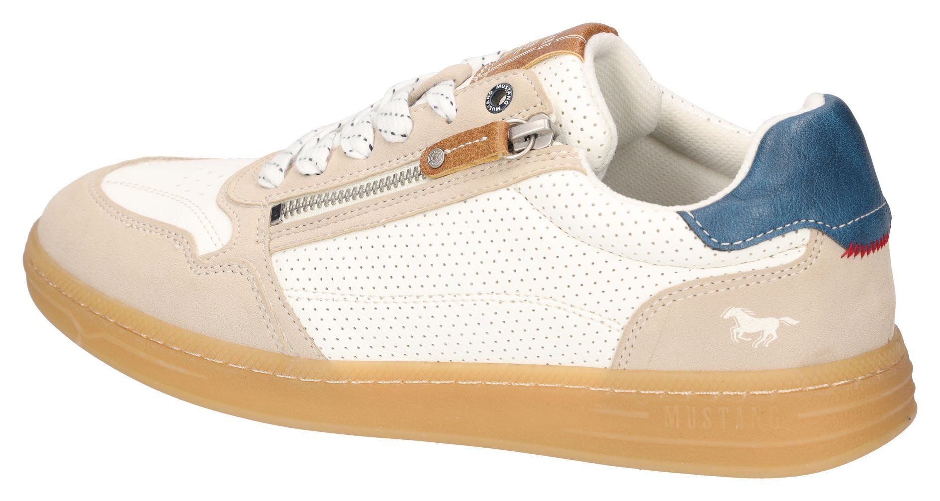 Mustang Shoes Sneaker, Retro Sneaker, Schnürschuh mit Außenreißverschluss