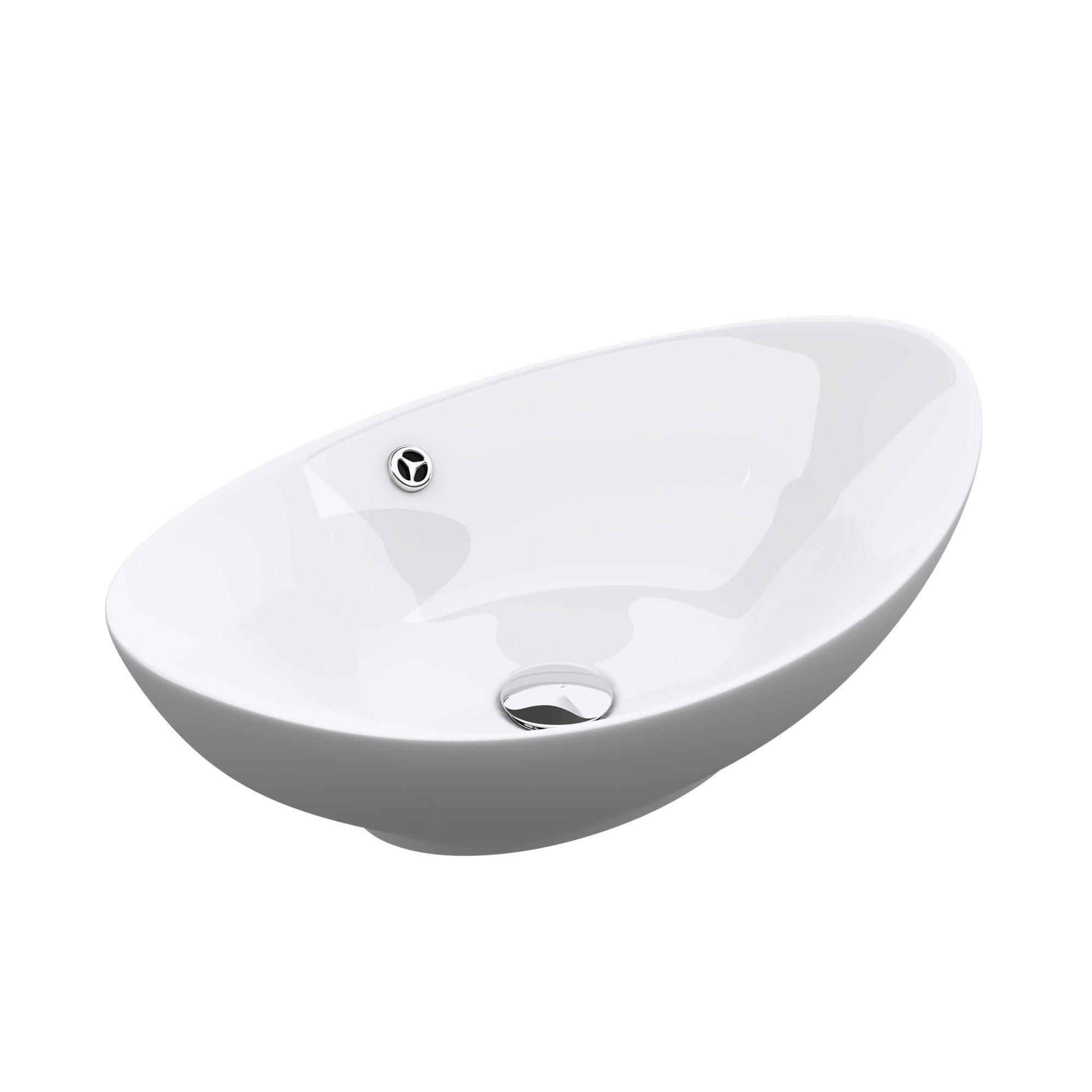 doporro Waschbecken Aufsatzwaschbecken Waschtisch Oval Waschschale Keramik günstig online kaufen