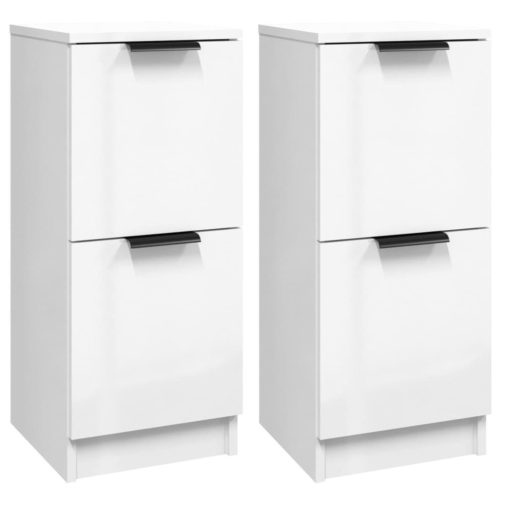 vidaXL Sideboard Sideboards 2 Stk. Hochglanz-Weiß günstig online kaufen