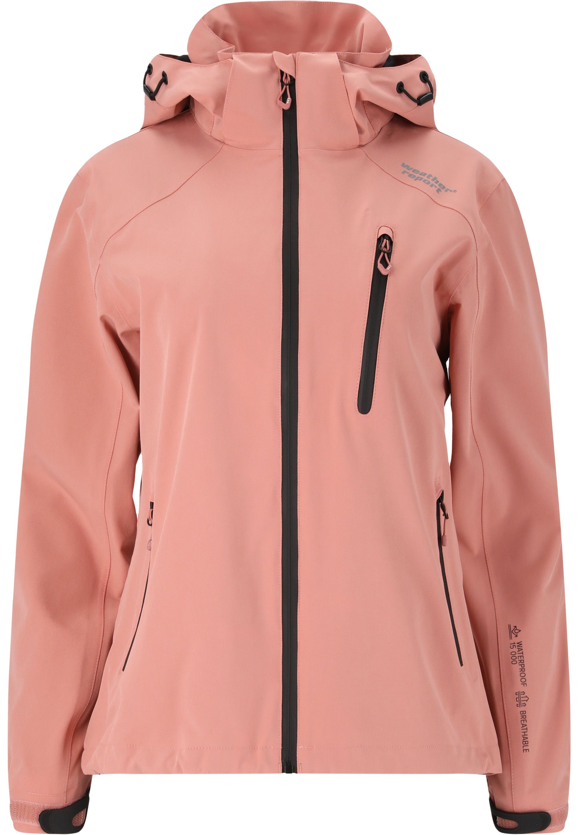 REPORT Beschichtung WEATHER CAMELIA Outdoorjacke mit W-PRO15000 wasserdichter rosa