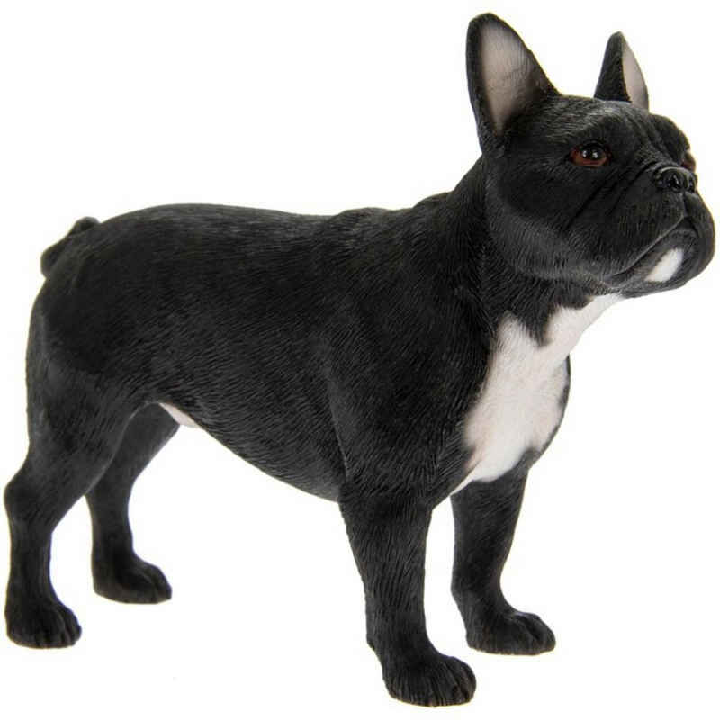 LEONARDO Dekofigur Französische Bulldogge schwarz, handbemalt