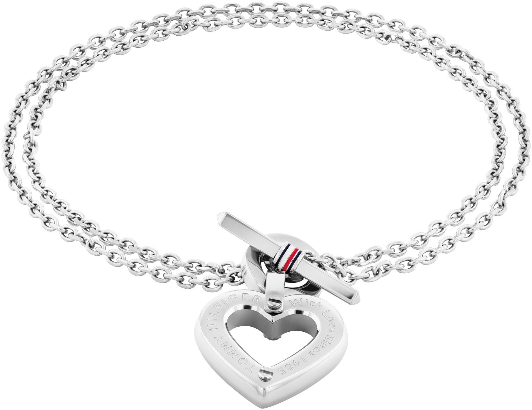 Tommy Hilfiger Armkette TOGGLE HEART, mit Emaille günstig online kaufen