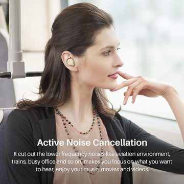 TOZO NC9 Bluetooth 5.3 Mit Hybrid Active Noise Cancellation In-Ear-Kopfhörer (Hybrid-Technologie für eine dreifache Schutzebene gegen störende Geräusche., Stereo In-Ear Headphones mit Immersive Sound, 3 Microphones)