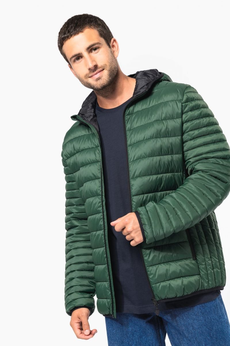 Kariban Outdoorjacke Leichte Herren-Steppjacke mit Kapuze