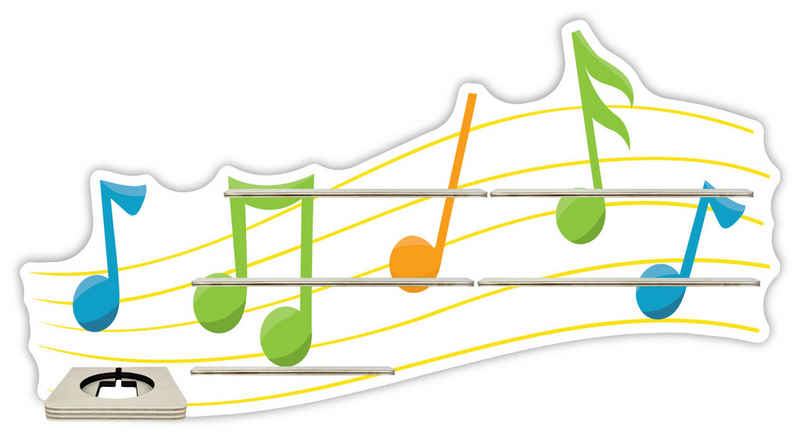 Farbklecks Collection ® Wandregal Regal für Musikbox - Notenspiegel