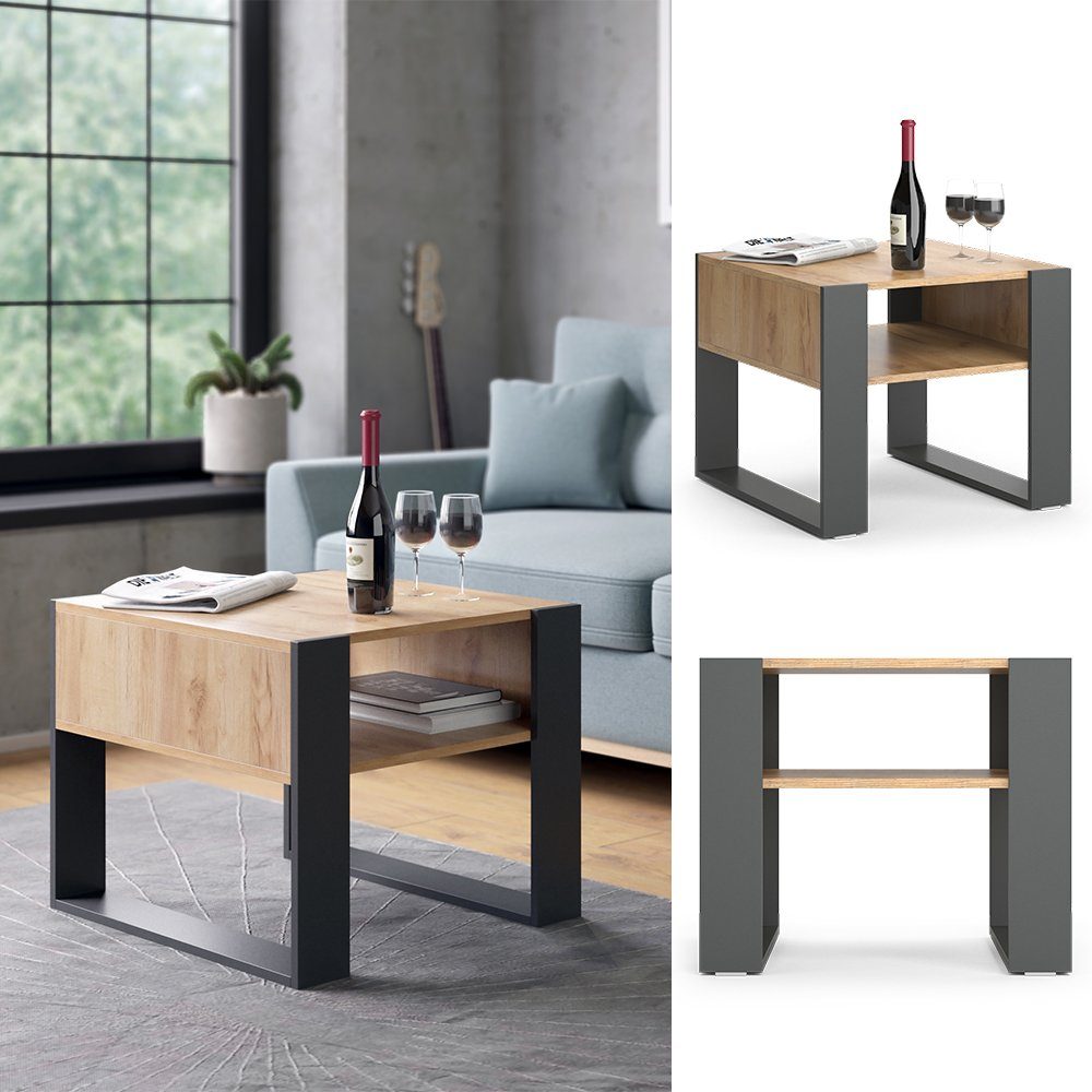 Vicco Couchtisch, Anthrazit/Goldkraft Eiche, 59.2 x günstig online kaufen