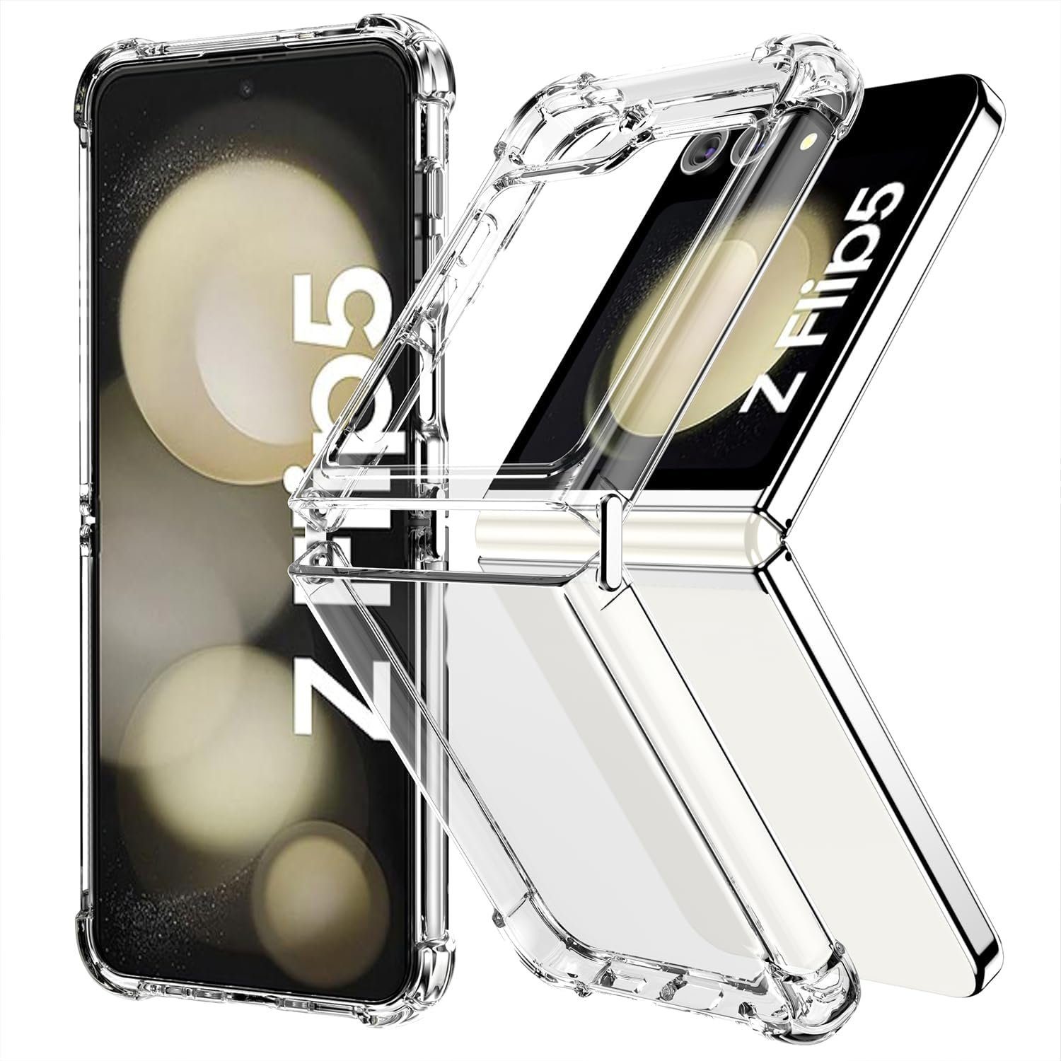 MSM Handyhülle Hülle für Samsung Galaxy Z Flip 5 5G Silikon Schutz TPU Tasche Klar