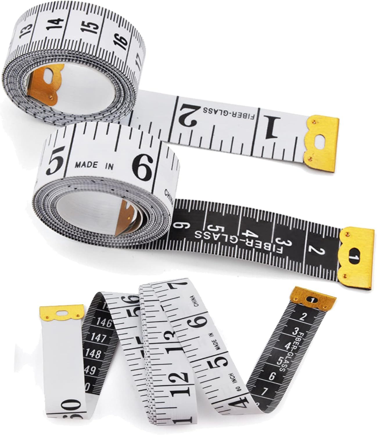 FELIXLEO Maßband 2 Bände Maßband Körper, 200cm/79 Zoll Schneidermaßband