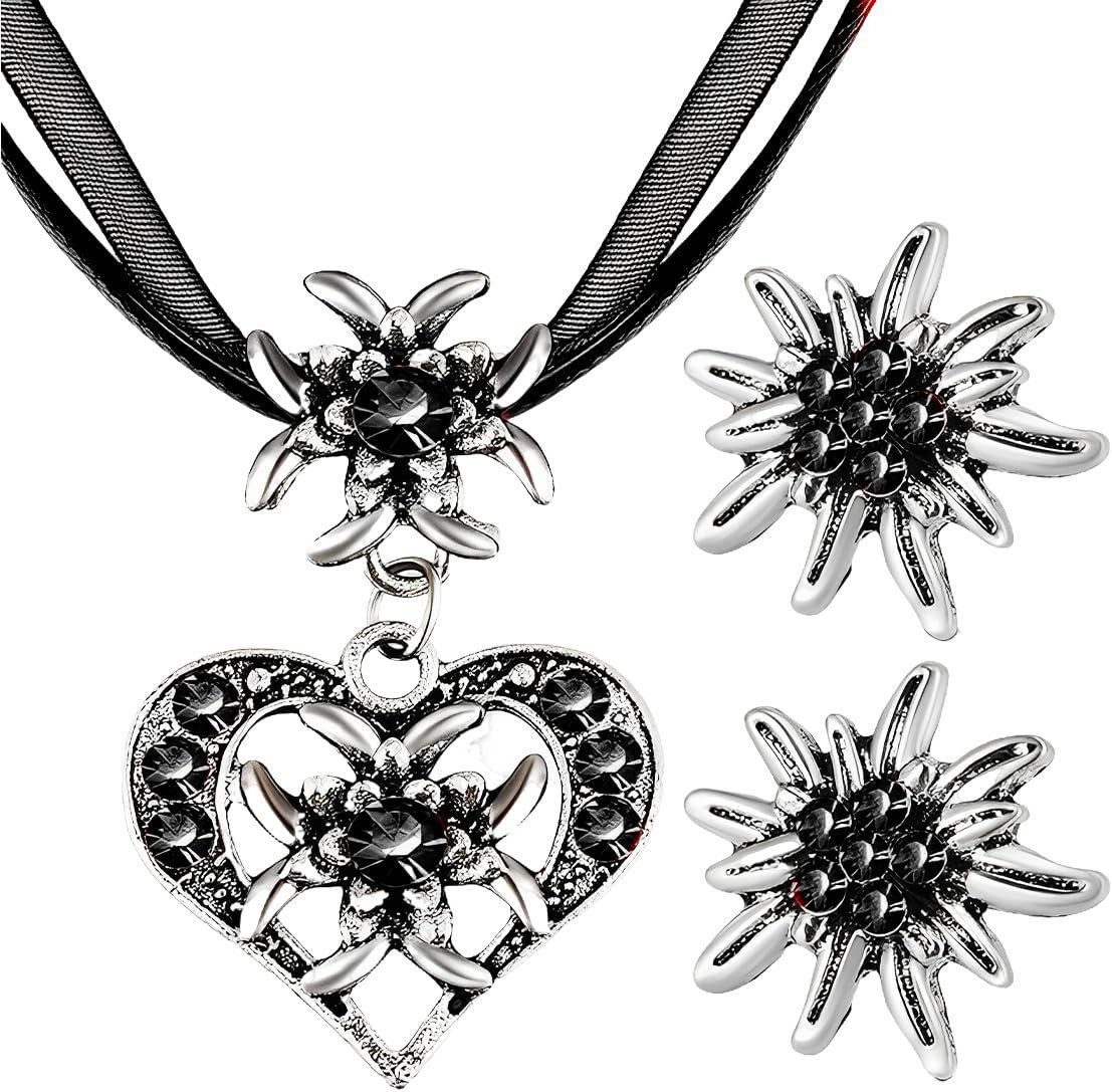 CLTYQ Schmuckset Schmuckset für Damen,Kette und Ohrringe Set,Kostümzubehör, Geschenk für Damen,ideal zu Weihnachten & Valentinstag