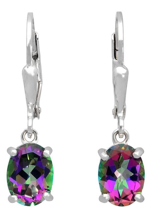 Firetti Paar Ohrhänger Schmuck Geschenk Silber 925 Ohrschmuck Patenbrisur Edelstein Topas, mit Topas