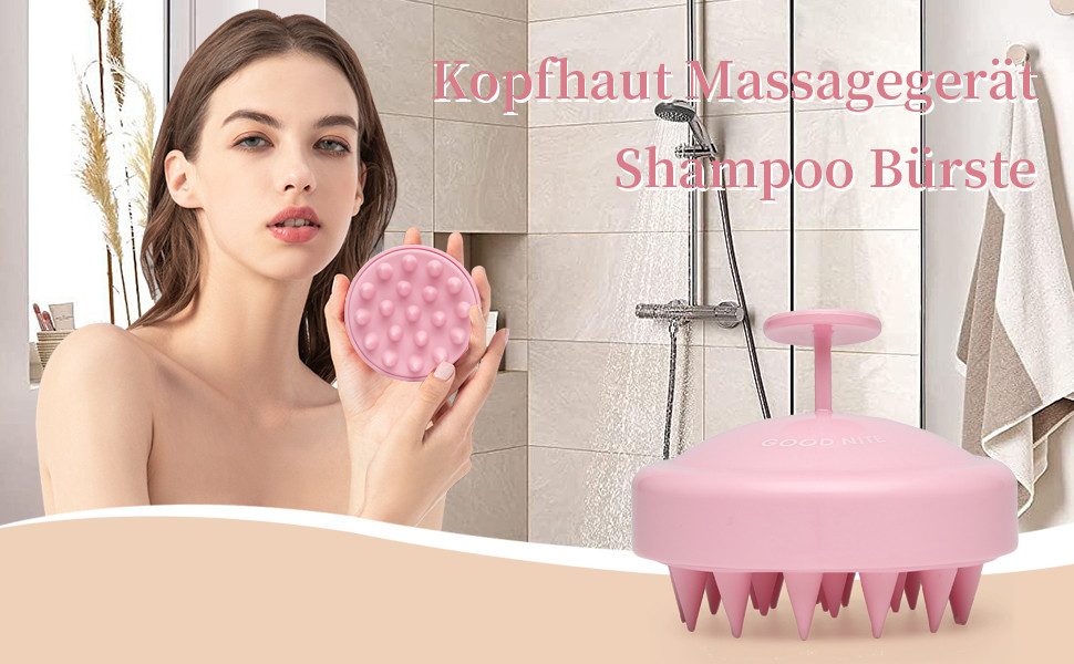 Good Nite Haarbürste Massagebürste Kopfhautpflege Shampoobürste Haarbürste rosa, 1-tlg.