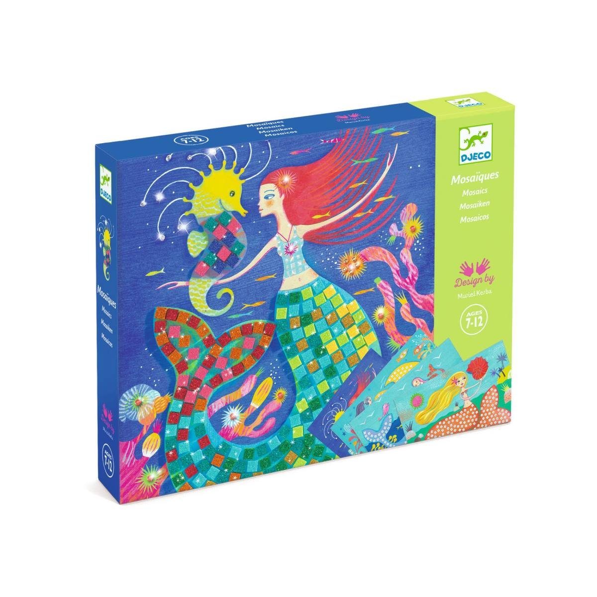 DJECO Kreativset Mosaik Glitzer: Der Gesang der Meerjungfrauen DJ09423