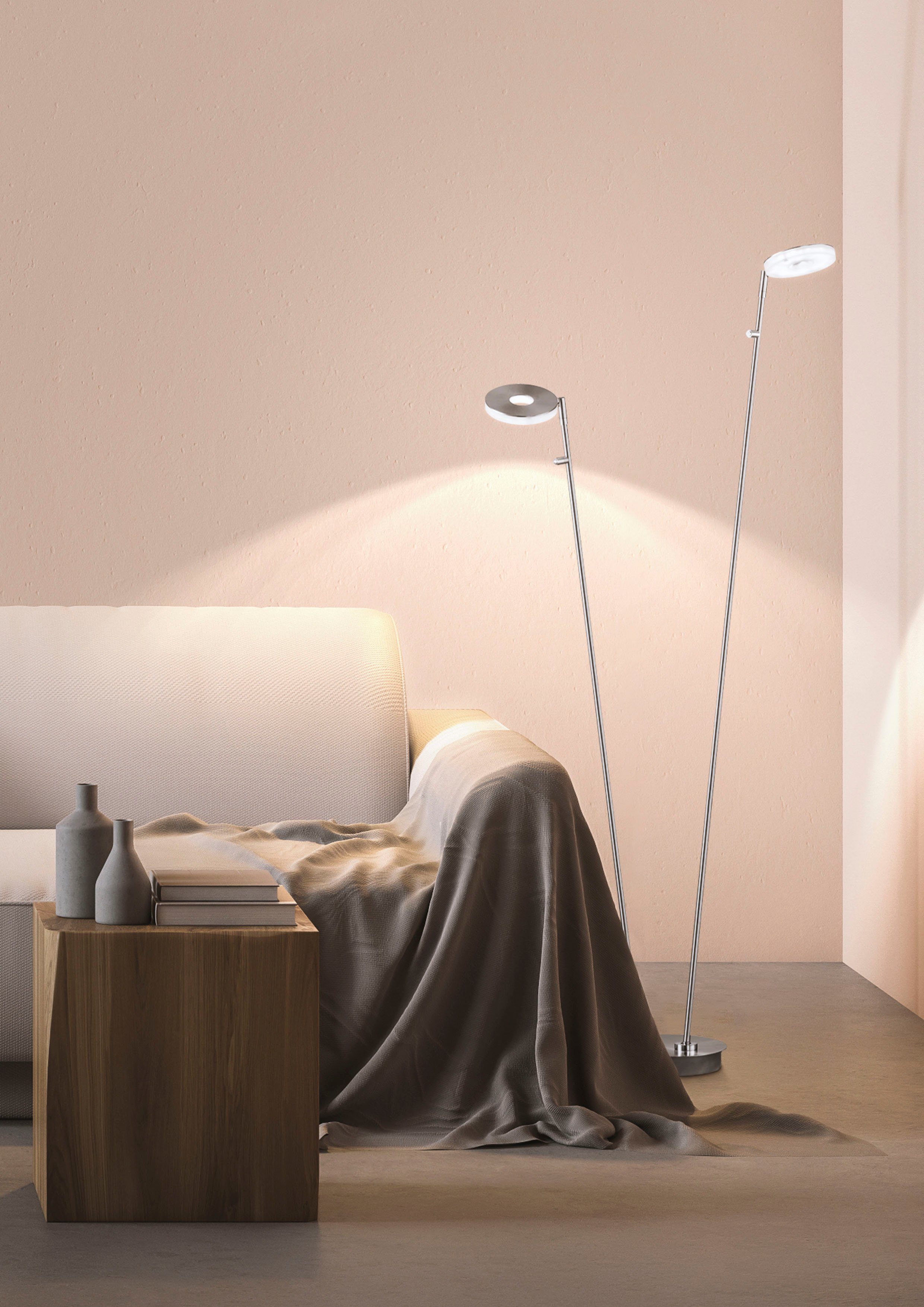 FISCHER & HONSEL LED LED integriert, fest Dent, Farbwechsler Stehlampe Dimmfunktion