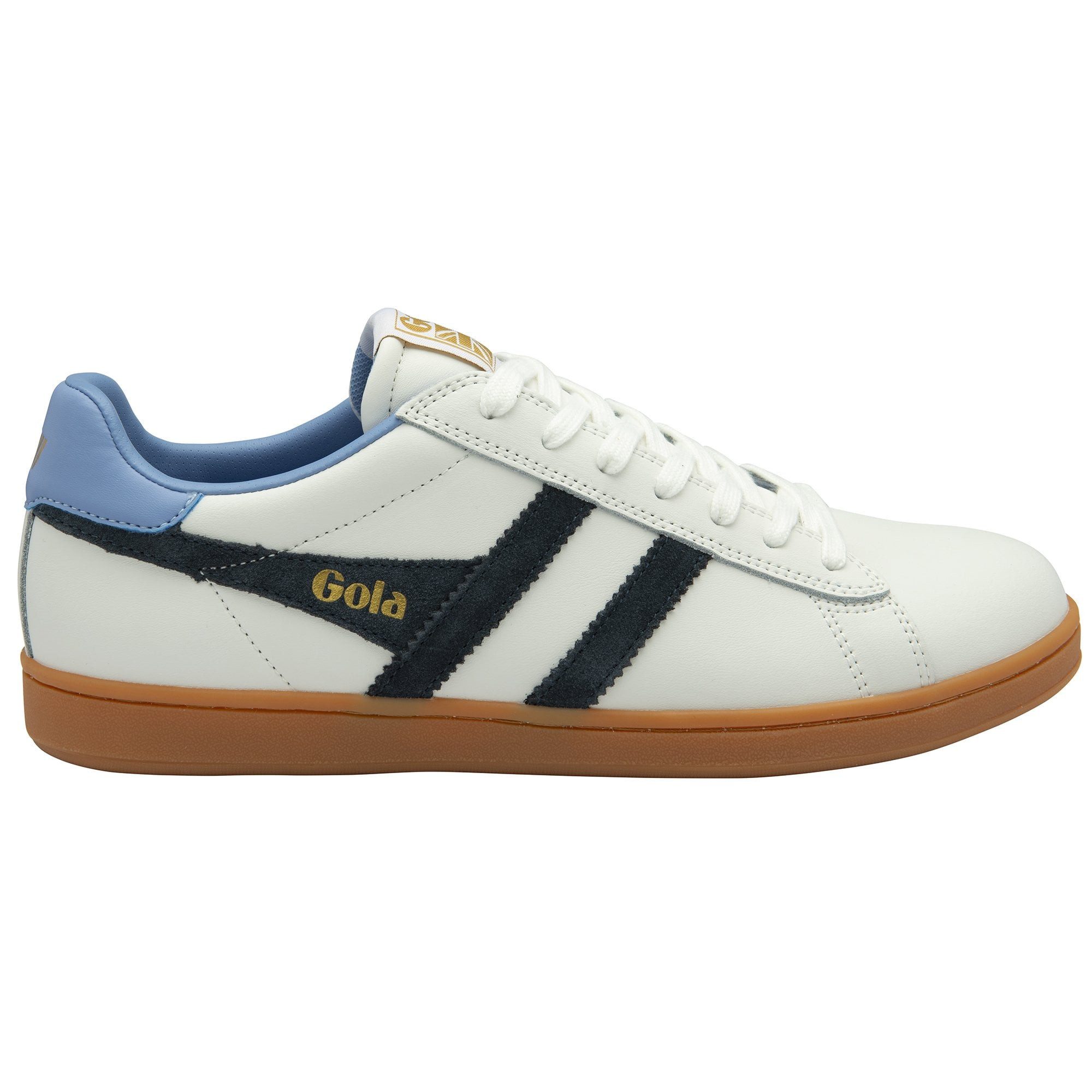 Gola Equipe II Leder weiss/navyblau/hellblau Herren Sneaker