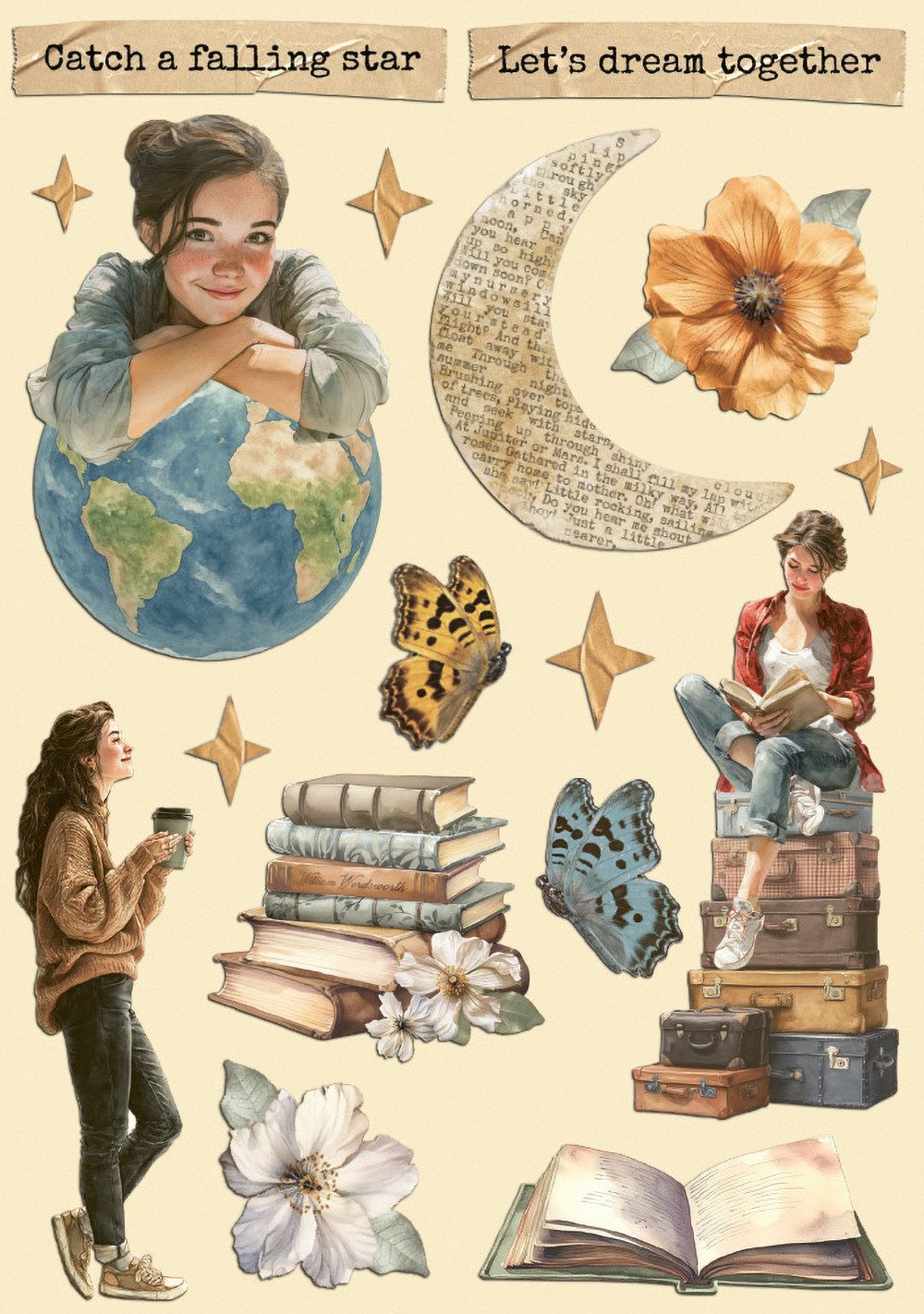 Stamperia Motivschablone Lasercut-Motive Secret Diary, DIN A5