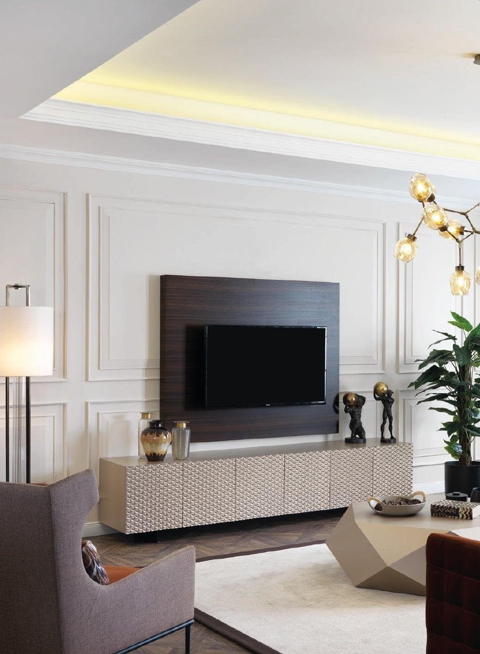 Fernsehwand Luxus 3tlg JVmoebel Schrank Wohnzimmer-Set, Fernseh Sideboard Ständer Couchtisch tv