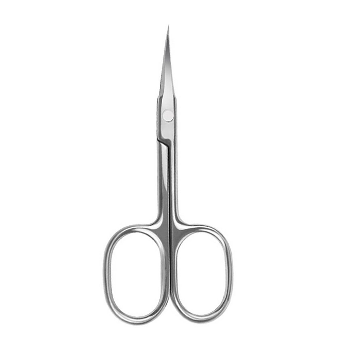 TPFBeauty Hautschere aus rostfreiem Edelstahl, (Nagelhautschere / Augenbrauenschere), mit gebogener Ножницыspitze - Silber