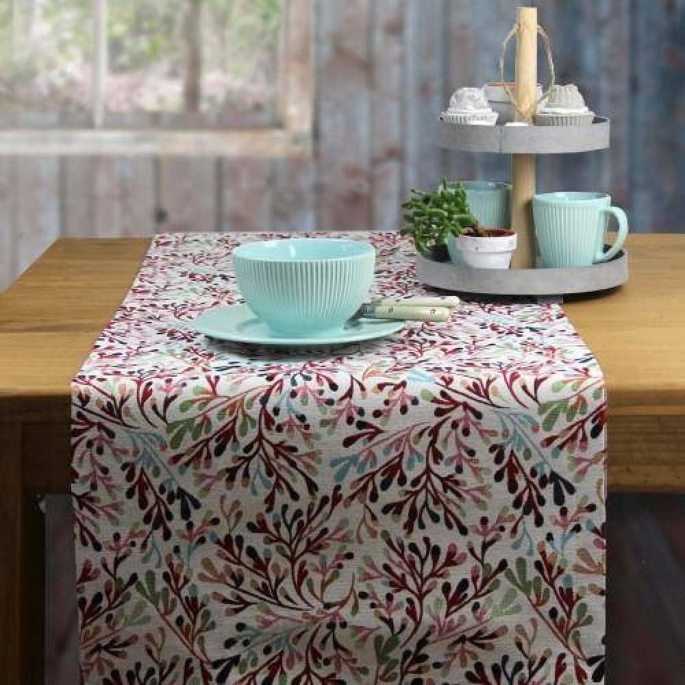 sander table + home Tischläufer Tischläufer Coral mehrfarbig 50 x 140 cm