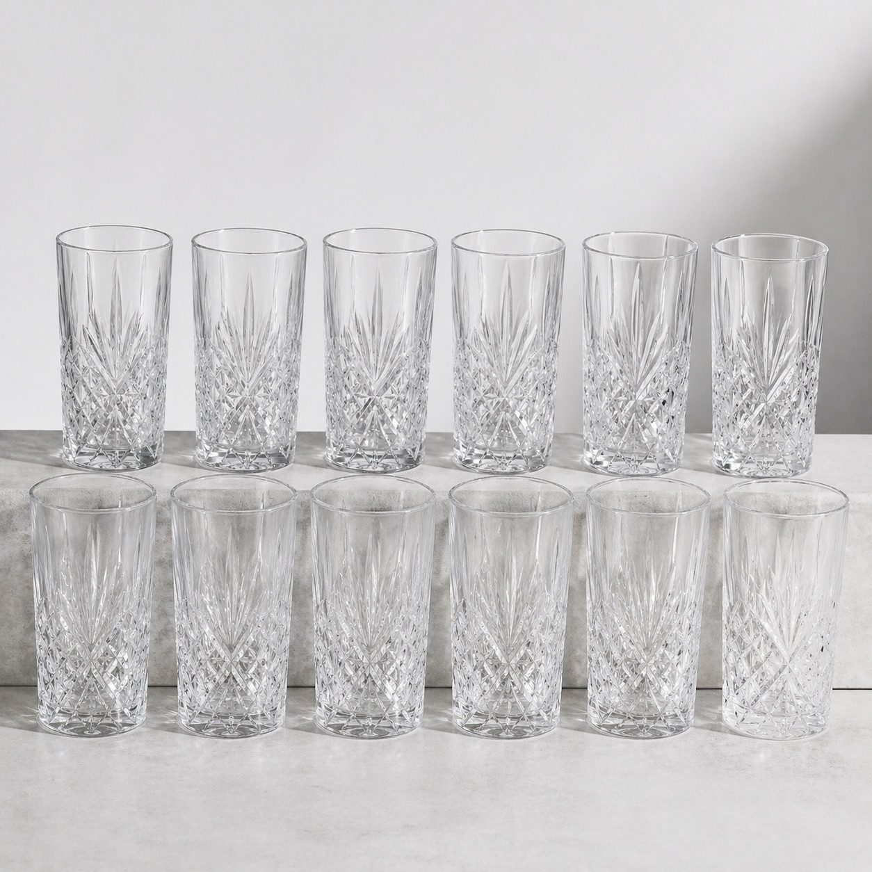 DESI Longdrinkglas Mixcompany Longdrinkglas - 12er Longdrink Gläser Set - 12x Kristall