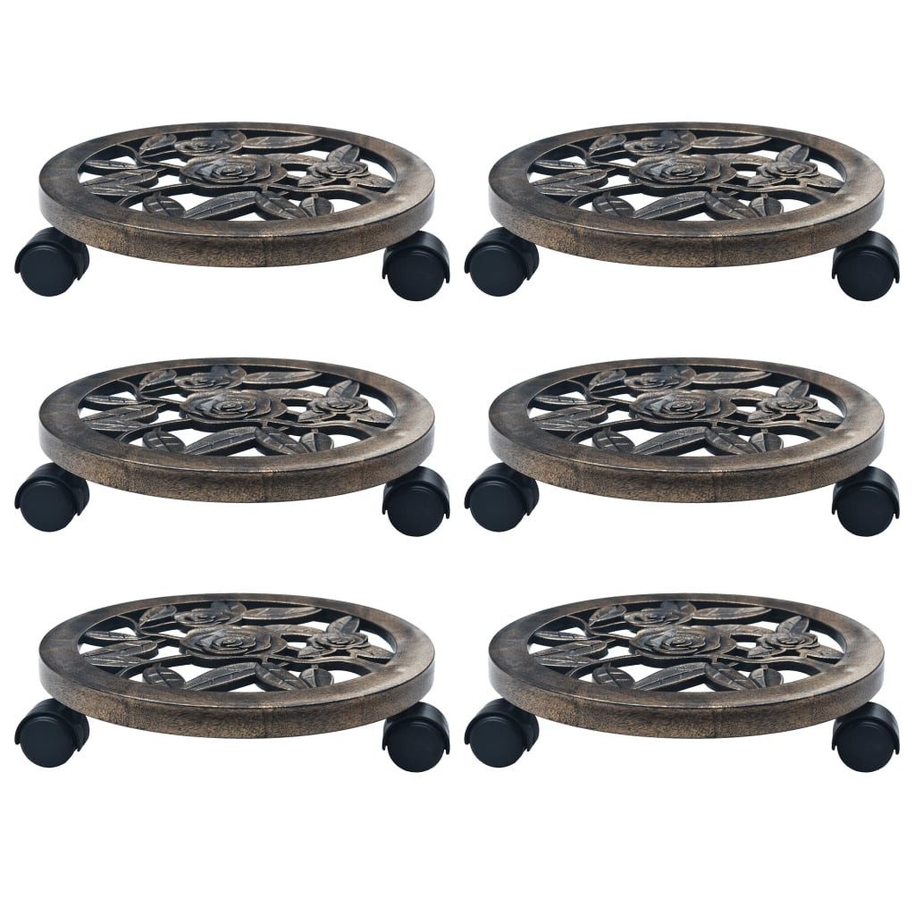 Pflanzenroller Pflanzenroller 6 Stk. Bronze 30 cm Kunststoff