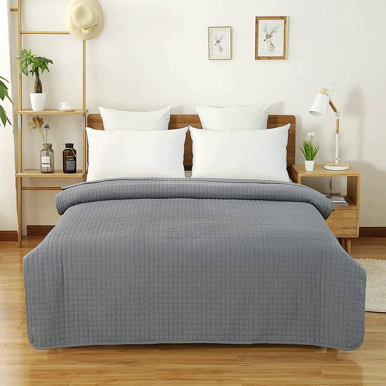 Woltu Tagesdecke, 360GSM Patchwork Wendedesign Kariert, günstig online kaufen