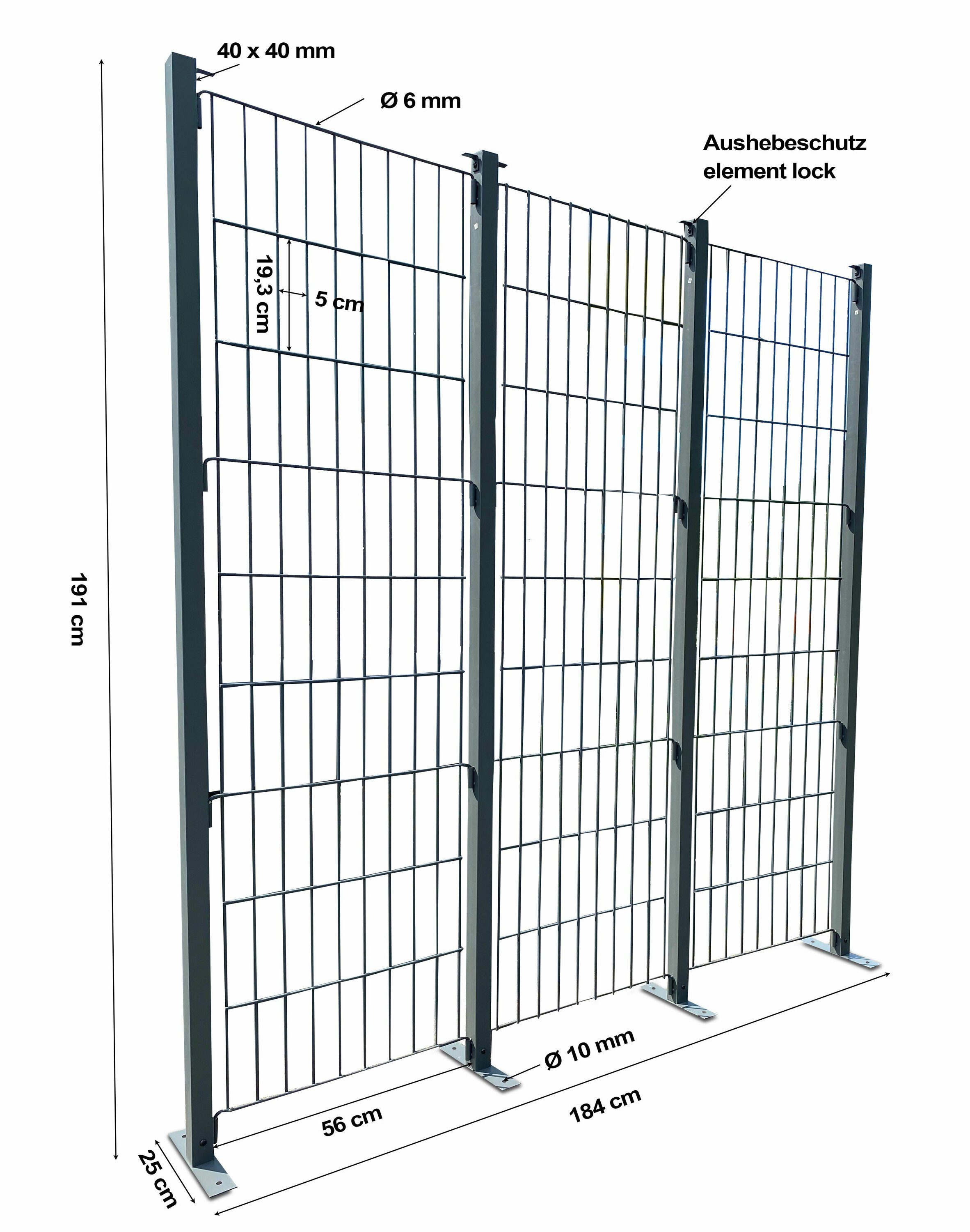Grasekamp Balkonsichtschutz Paravent Eppan 3tlg. günstig online kaufen