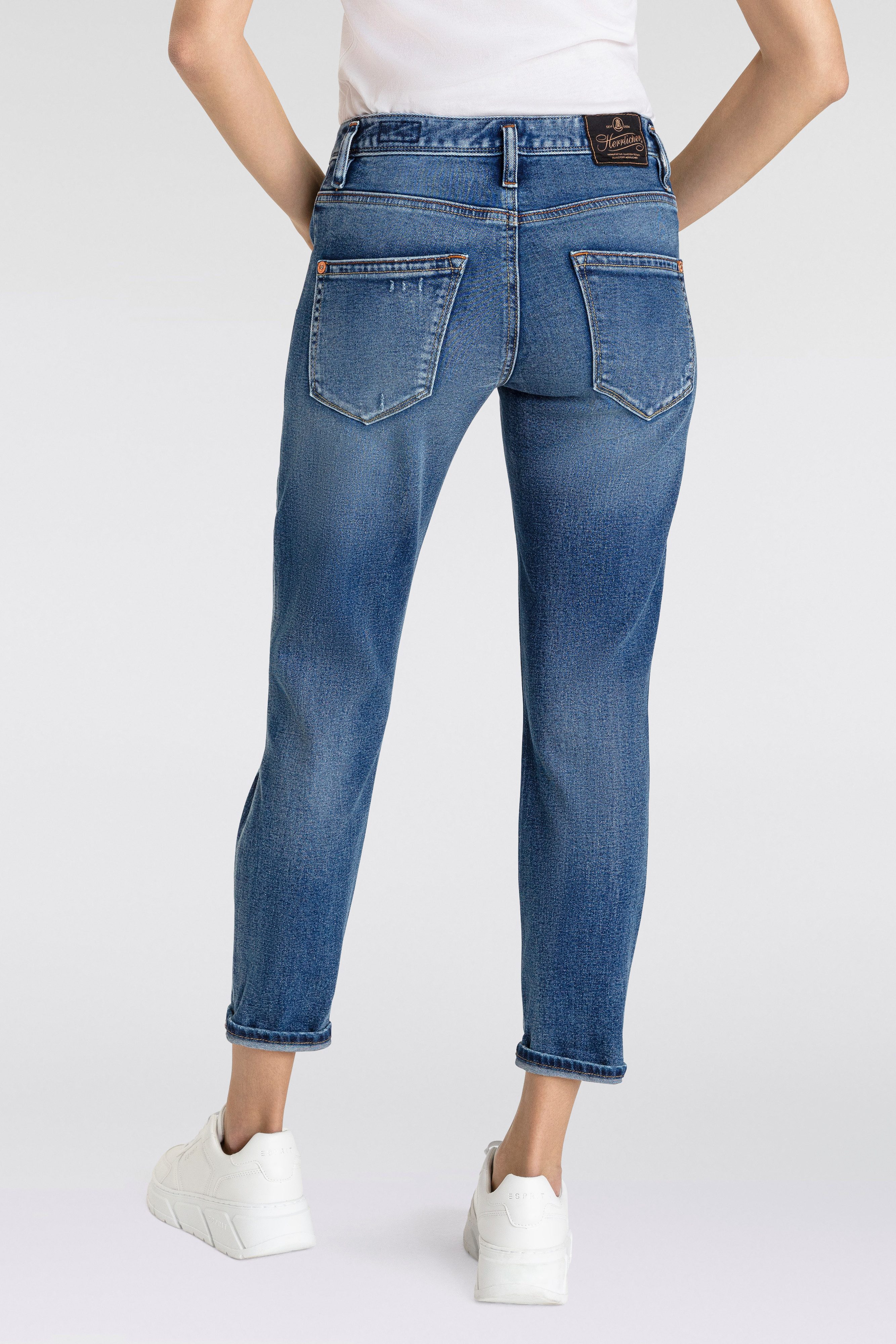 Herrlicher 7/8-Jeans Shyra Cropped Denim Comfort mit halb verdeckter Knopfl günstig online kaufen