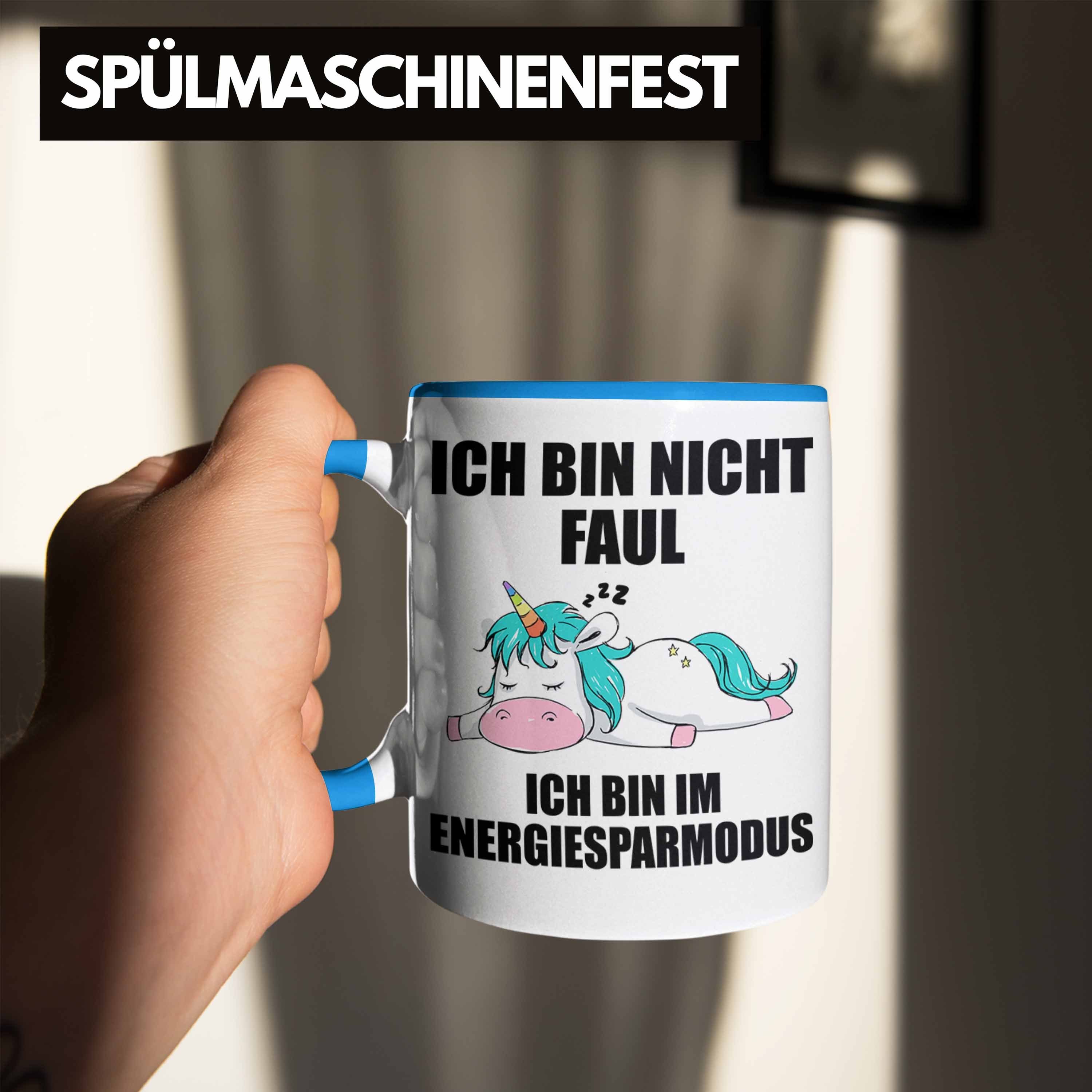 Trendation Tasse Kollegin - Blau Faule Lustige mit Geschenk Tasse Trendation Arbeitskollege Sprüchen